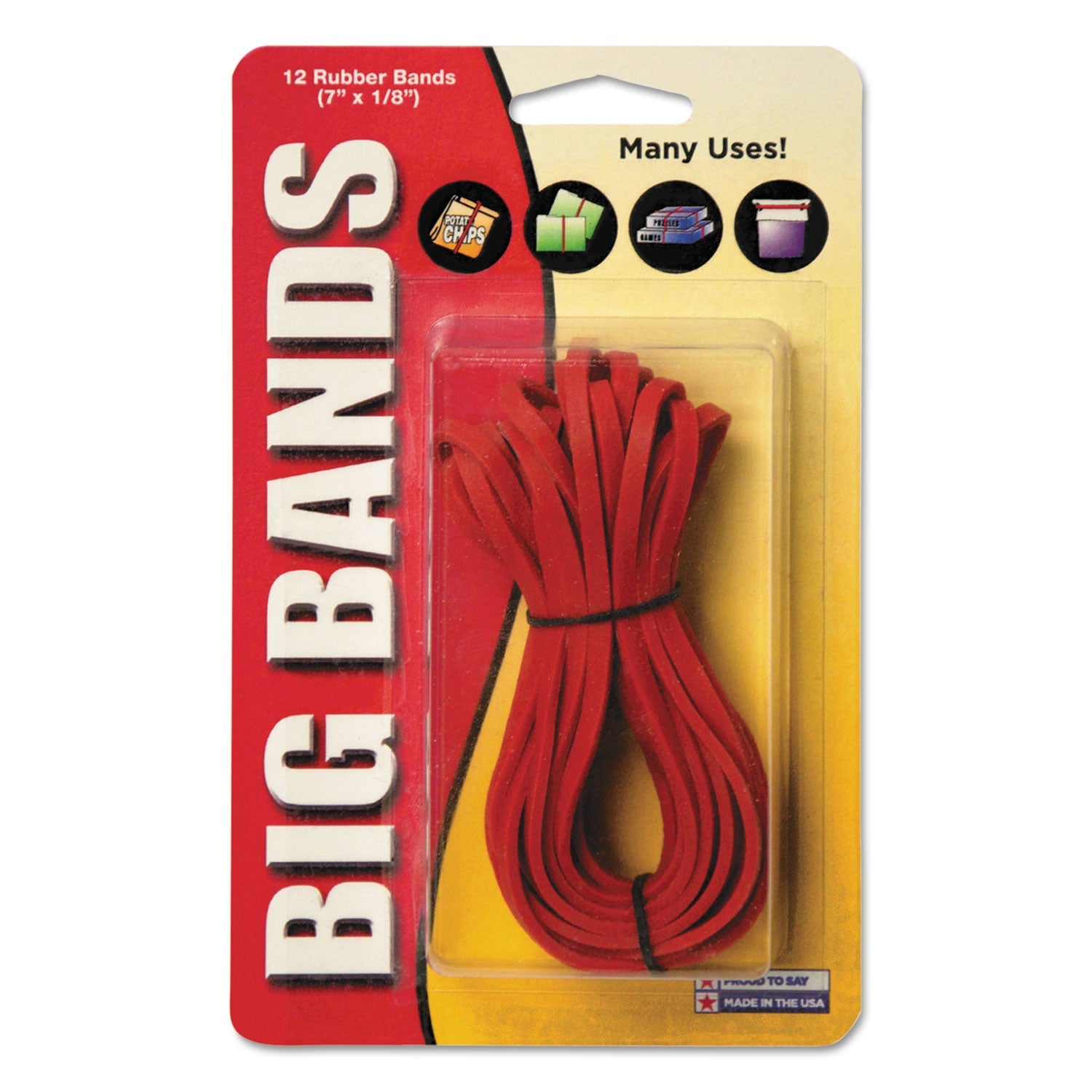 Big Bands Rubber Bands | Red | 12-Pack