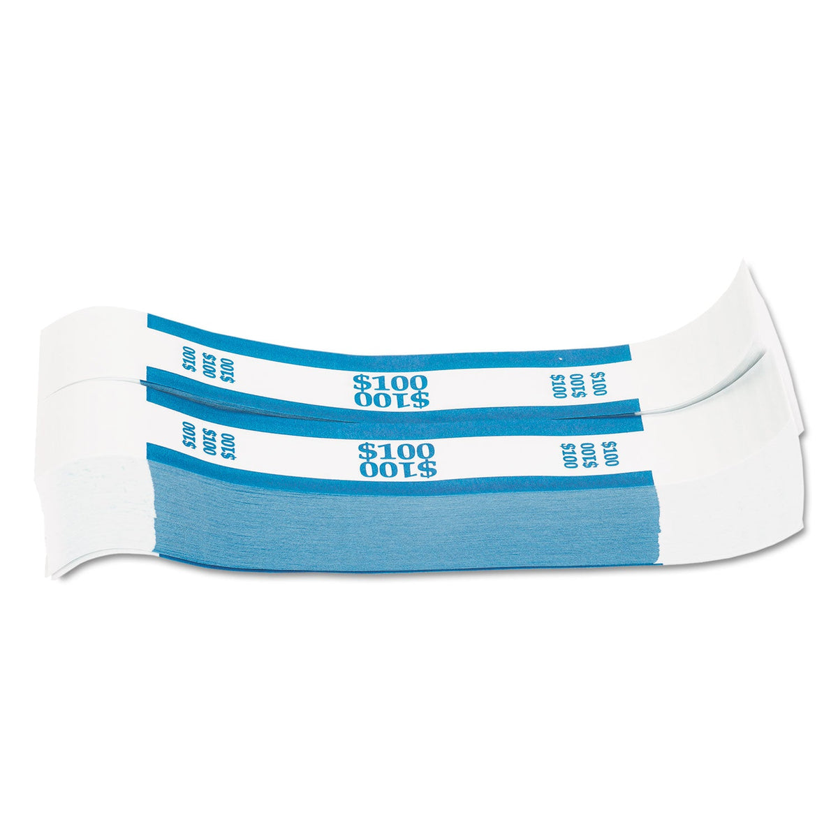 Pap-R Products Currency Straps, Blue, $100 In Dollar Bills, 1000 Bands/pack
