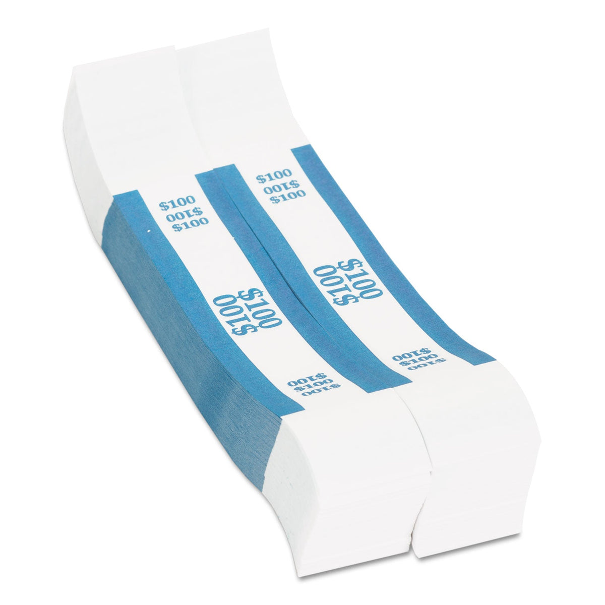 Pap-R Products Currency Straps, Blue, $100 In Dollar Bills, 1000 Bands/pack