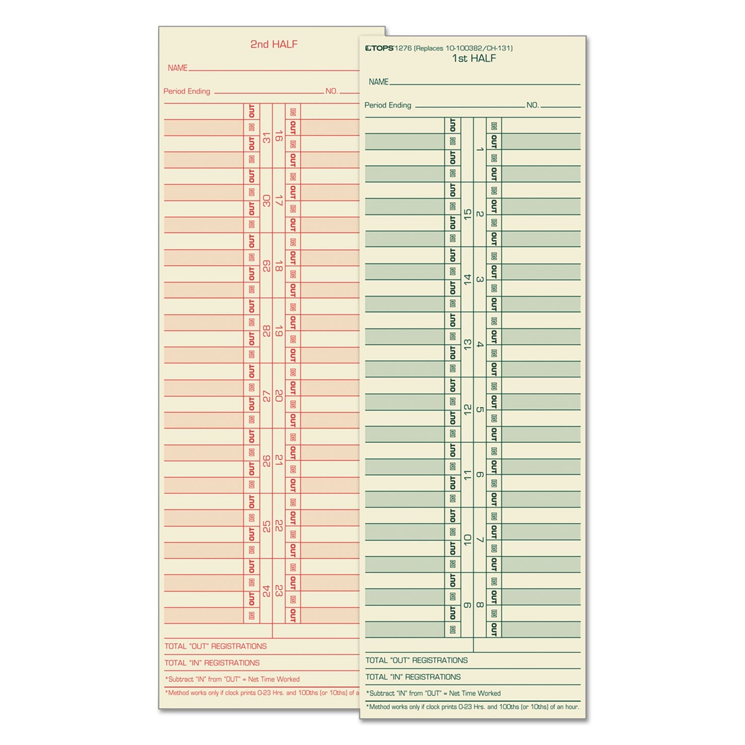 Time Clock Cards | TOPS™ 500/Box