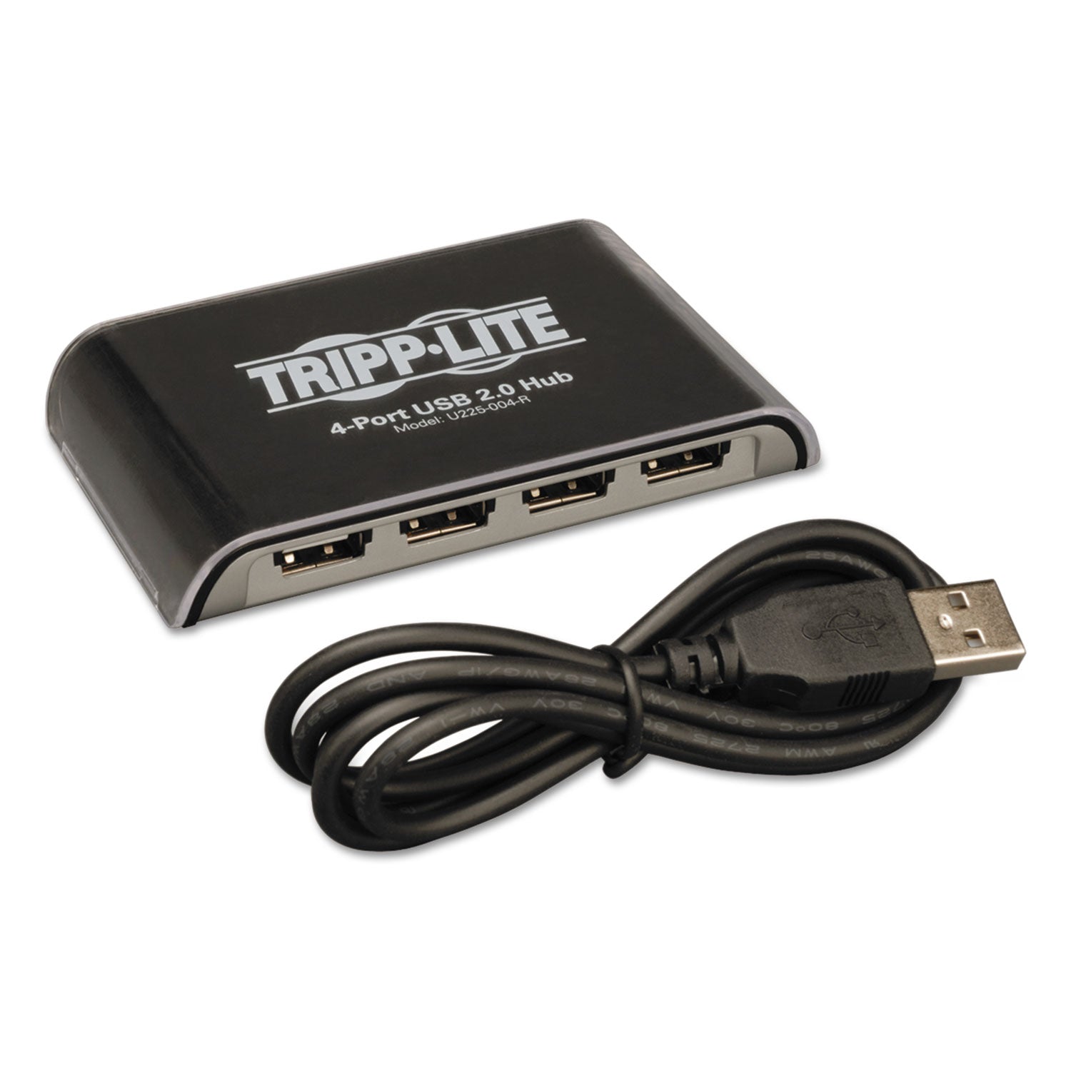 Tripp Lite by Eaton Usb 2.0 Hub, 4 Ports, Black/silver