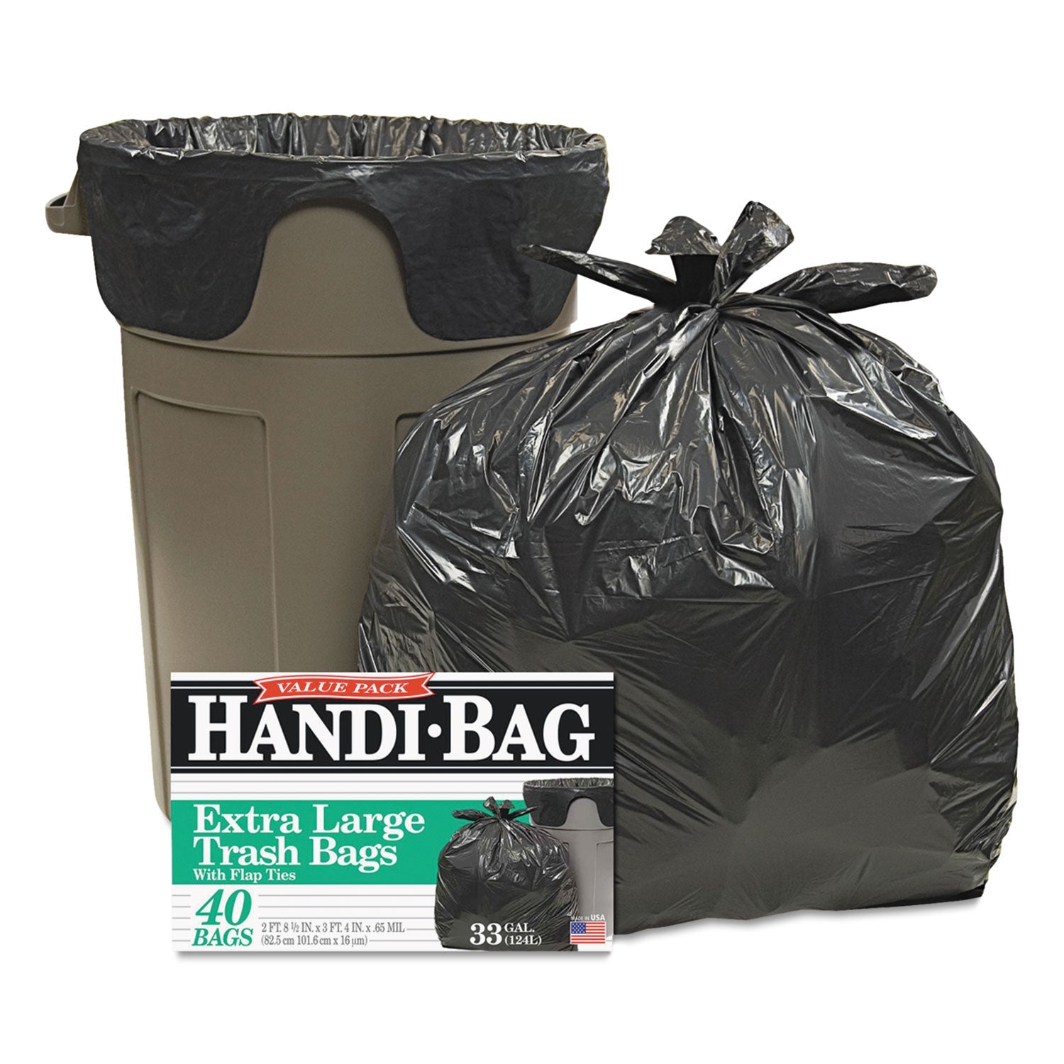 Super Value Can Liners | 33 Gal, Black, 40/Box