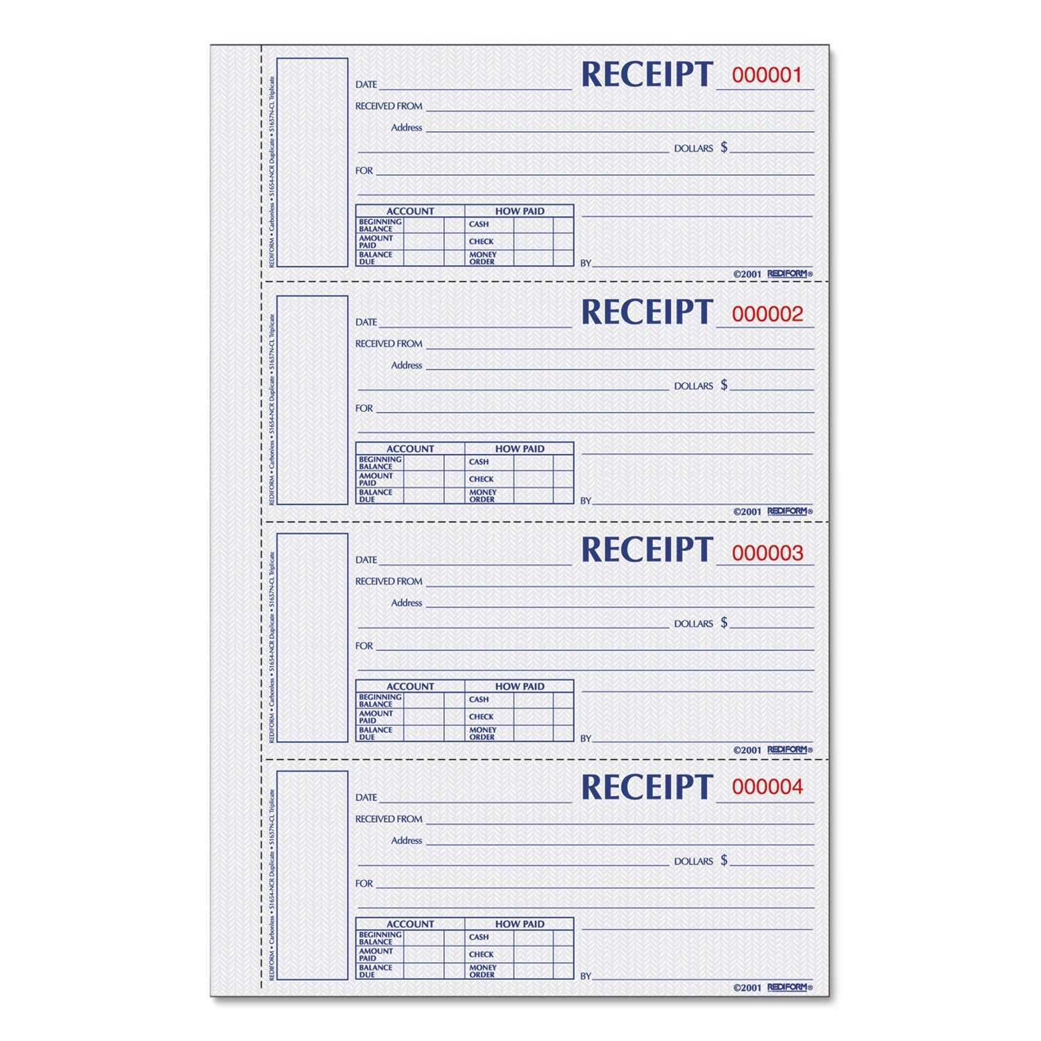 Numbered Money Receipt Book | 3-Part Carbonless