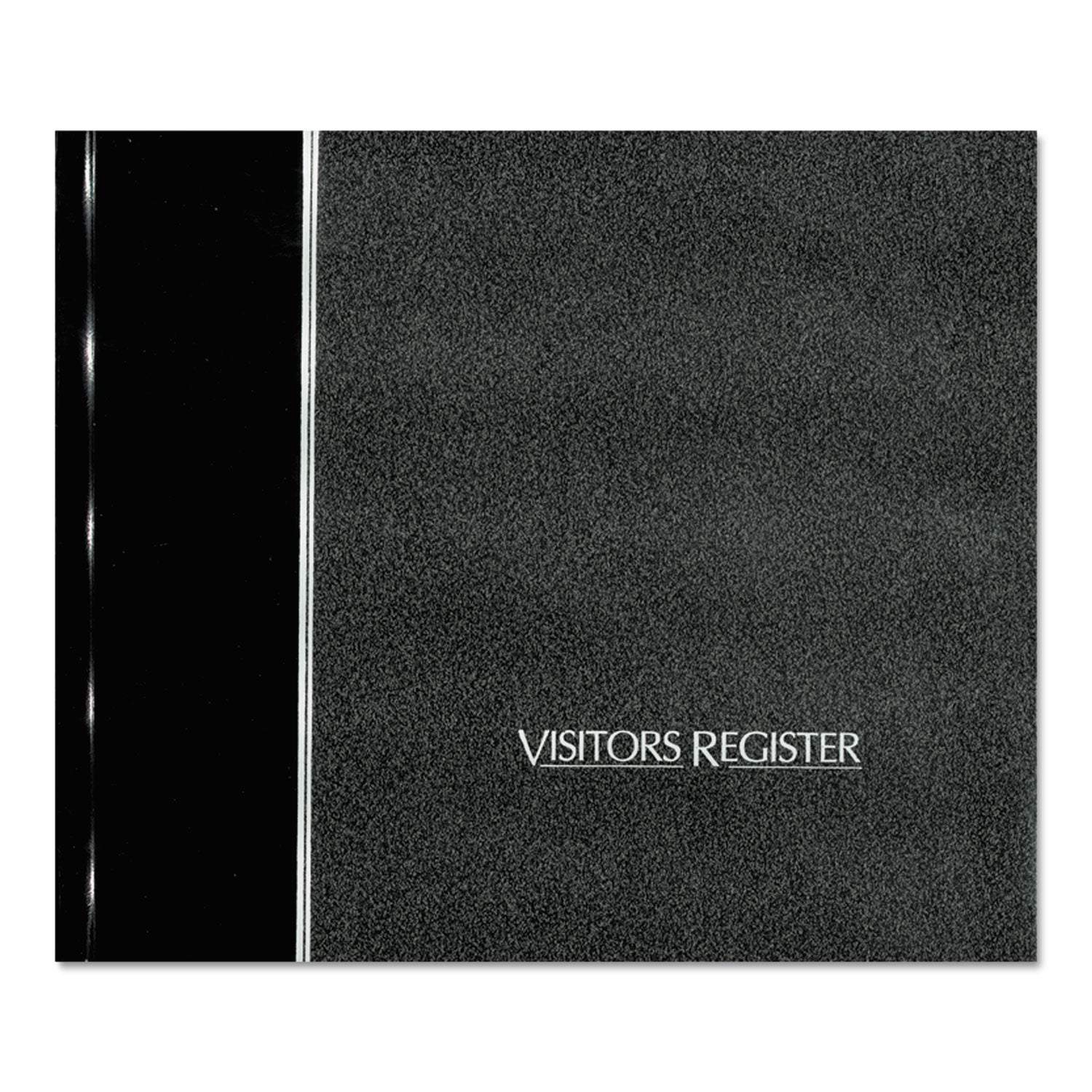 National® Hardcover Visitor Register Book, Black Cover, 9.78 X 8.5 Sheets, 128 Sheets/book