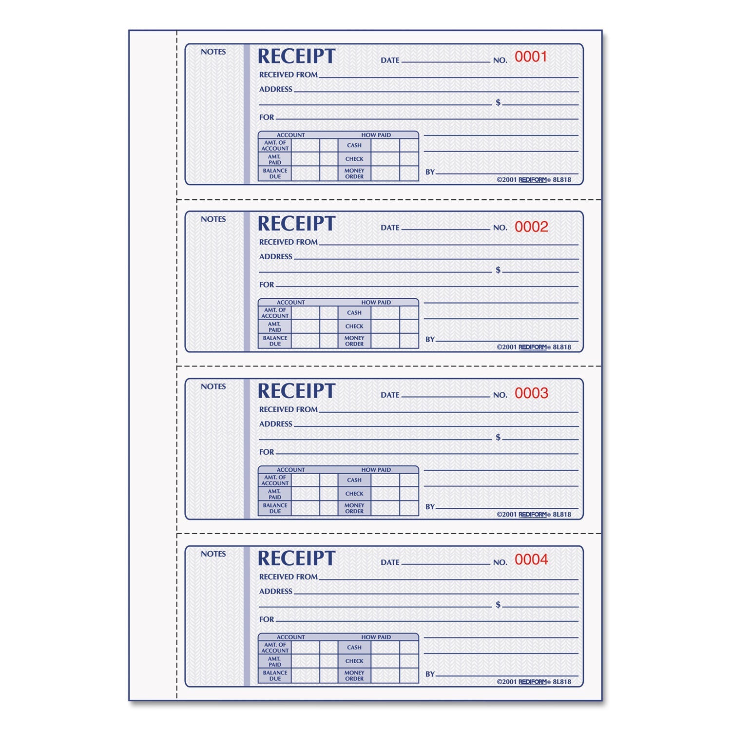 Rediform Money Receipt Book | 3-Part Carbonless