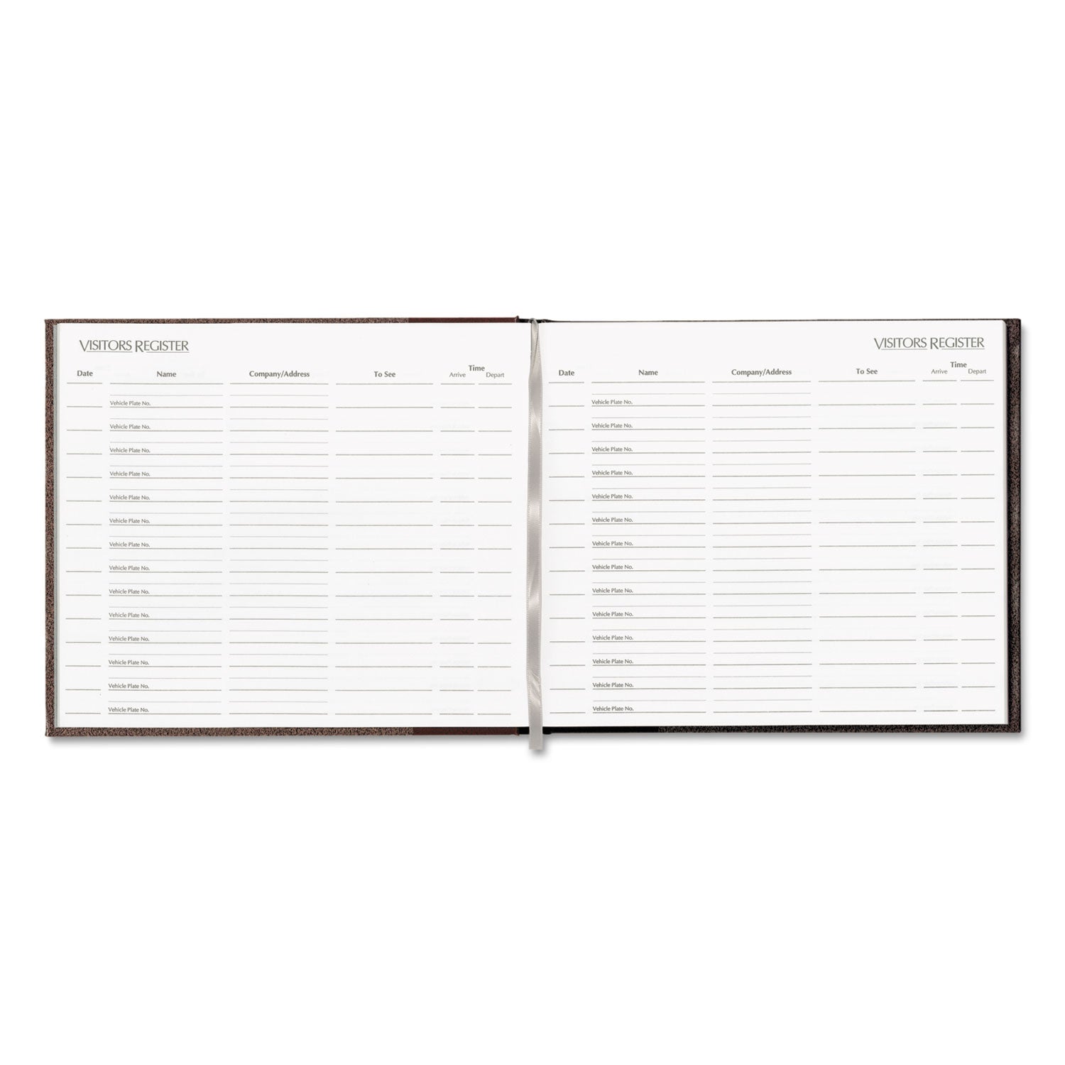 National® Hardcover Visitor Register Book, Black Cover, 9.78 X 8.5 Sheets, 128 Sheets/book