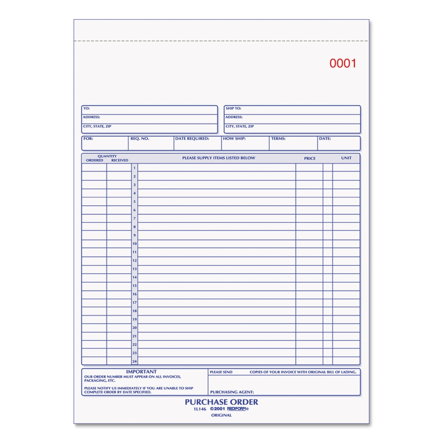 Rediform Purchase Order Book | 2-Part Carbonless