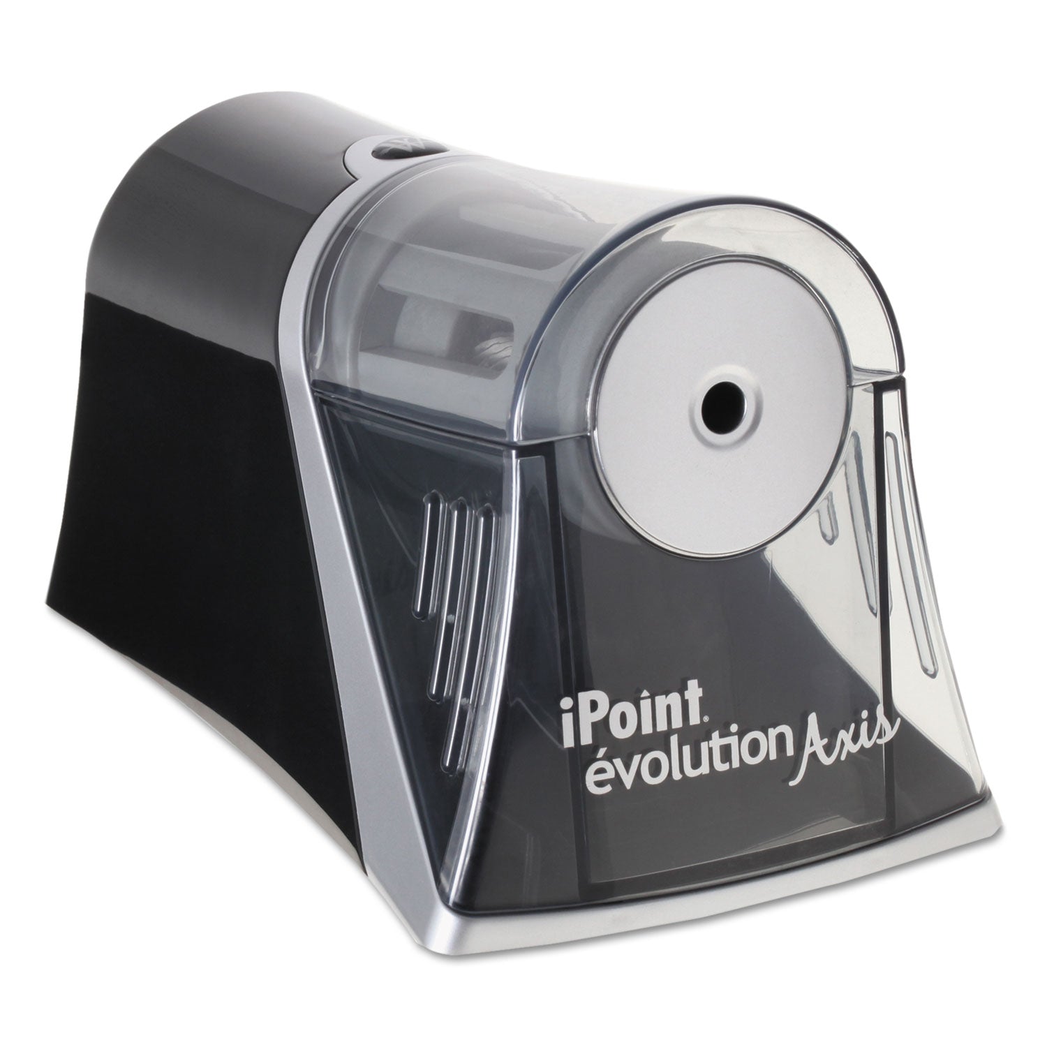Westcott® Ipoint Evolution Axis Pencil Sharpener, Ac-Powered, 4.25 X 7 X 4.75, Black/silver