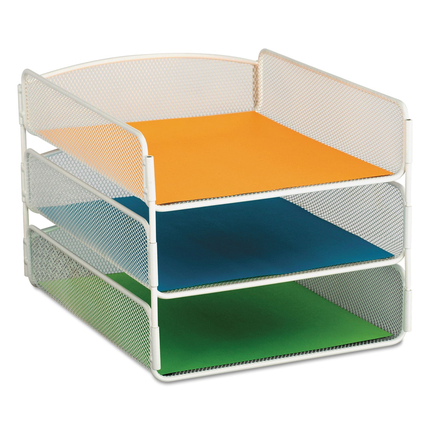 Onyx Desk Tray | 3 Sections, White
