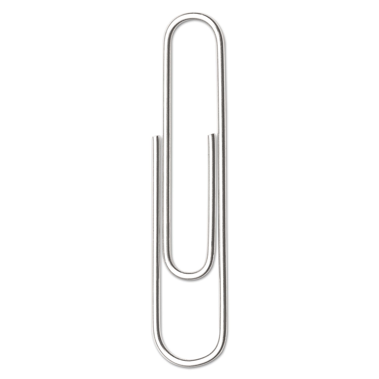 ACCO Paper Clips, #1, Smooth, Silver, 100 Clips/Box, 10 Boxes/Pack