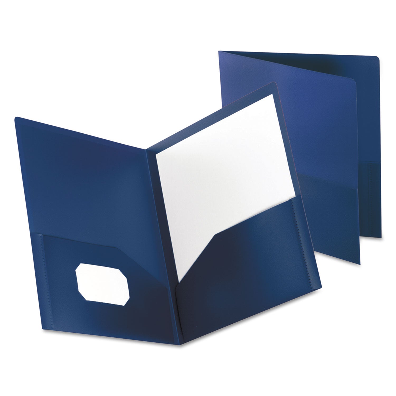 Oxford Poly Twin-Pocket Folder | Opaque Dark Blue