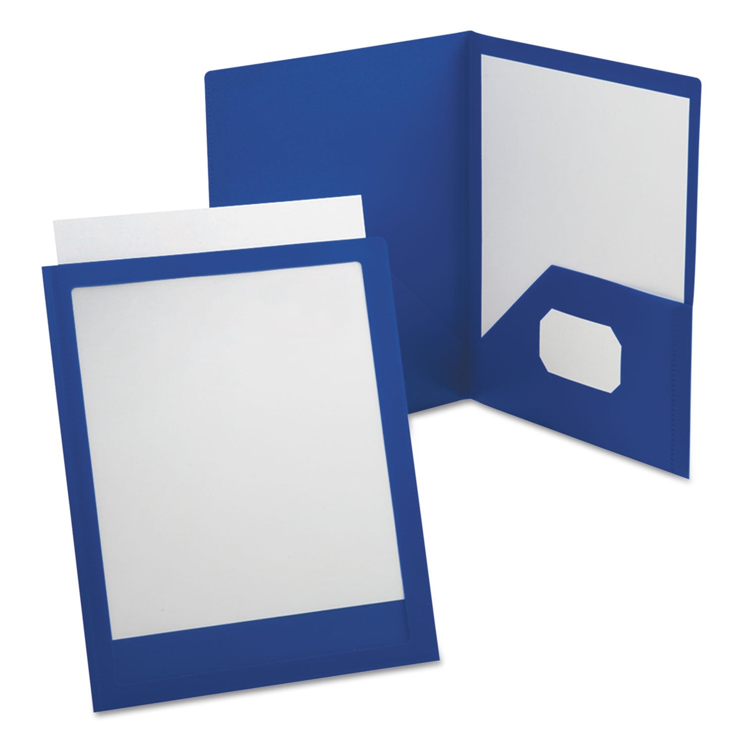 Oxford Viewfolio Polypropylene Portfolio | Clear/Blue