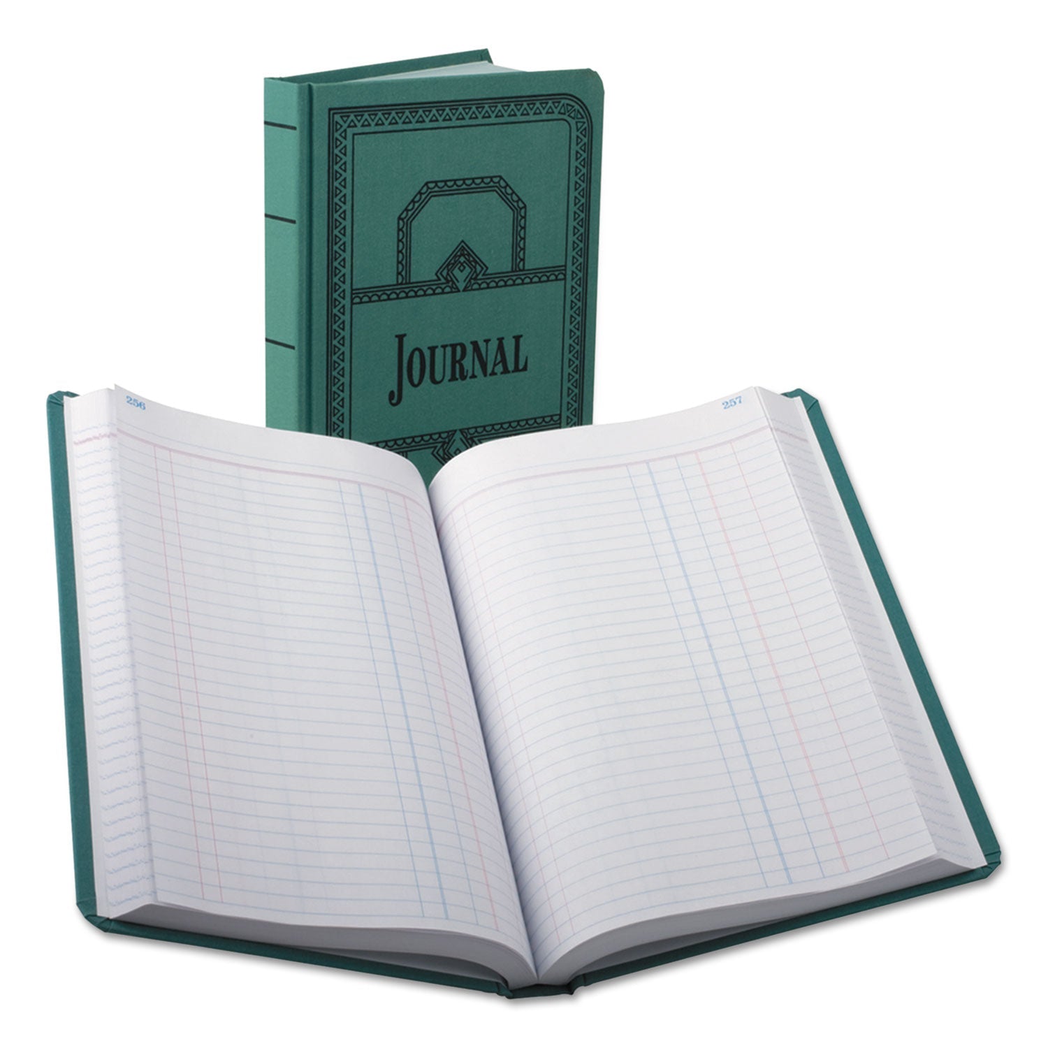 Boorum & Pease® Account Journal, Journal-Style Rule, Blue Cover, 11.75 X 7.25 Sheets, 500 Sheets/book