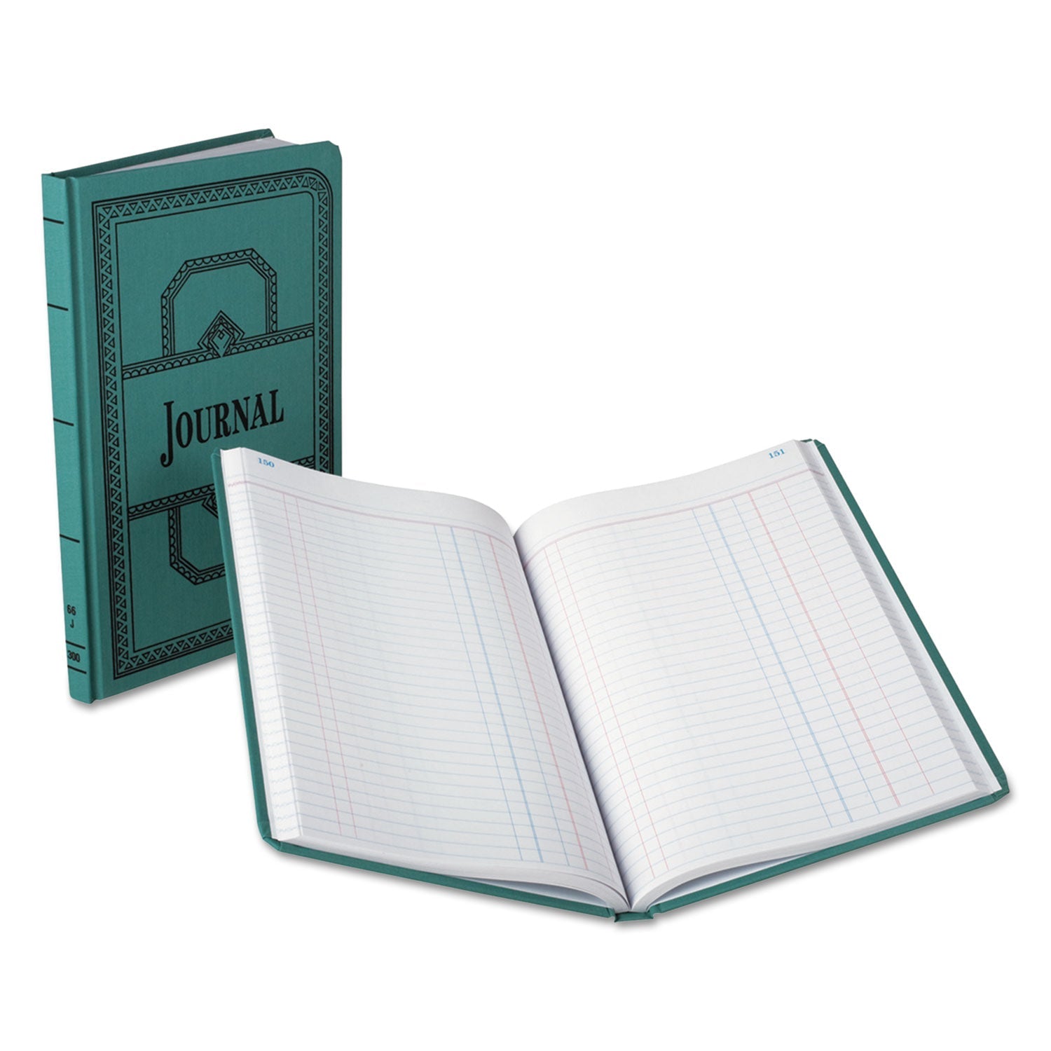 Boorum & Pease® Account Journal, Journal-Style Rule, Blue Cover, 11.75 X 7.25 Sheets, 300 Sheets/book