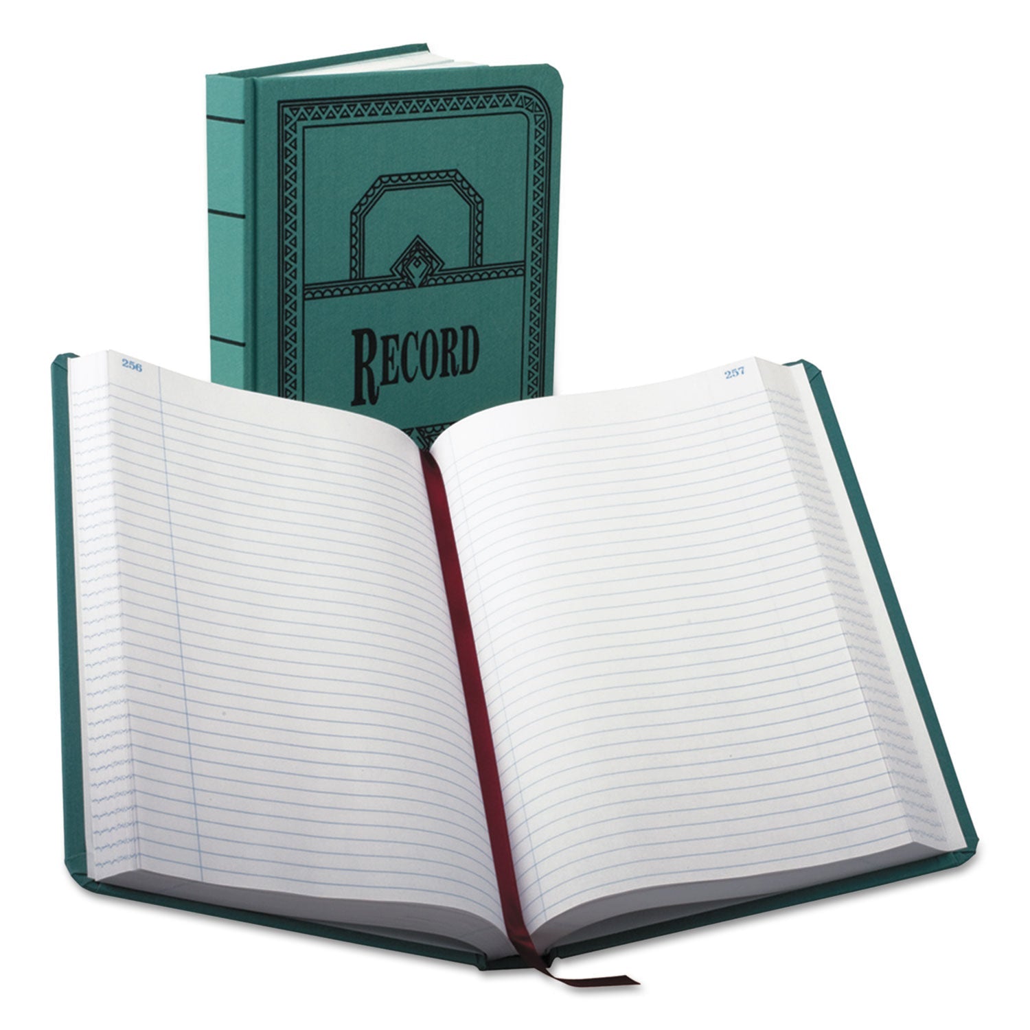 Boorum & Pease® Account Record Book, Record-Style Rule, Blue Cover, 11.75 X 7.25 Sheets, 500 Sheets/book