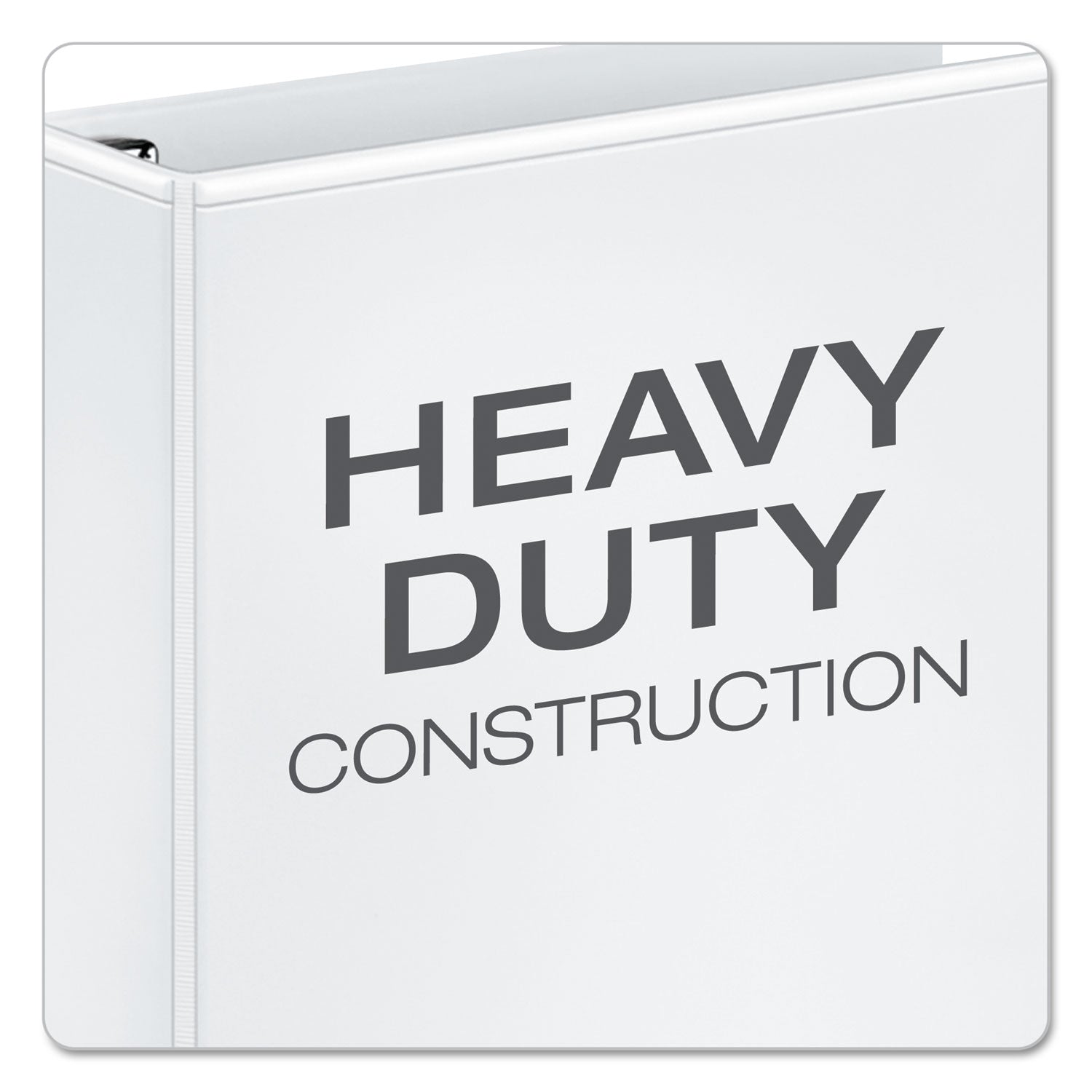 Cardinal® Premier Easy Open Clearvue Locking Slant-D Ring Binder, 3 Rings, 5" Capacity, 11 X 8.5, White