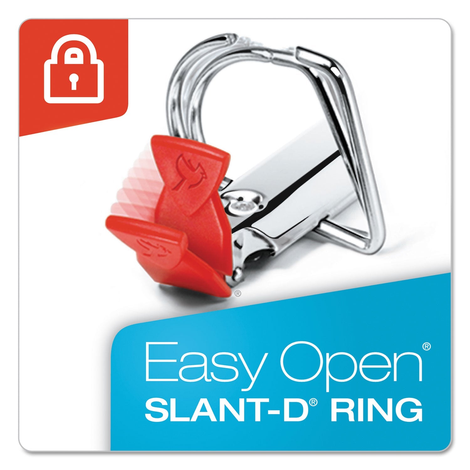 Cardinal® Premier Easy Open Clearvue Locking Slant-D Ring Binder, 3 Rings, 5" Capacity, 11 X 8.5, White