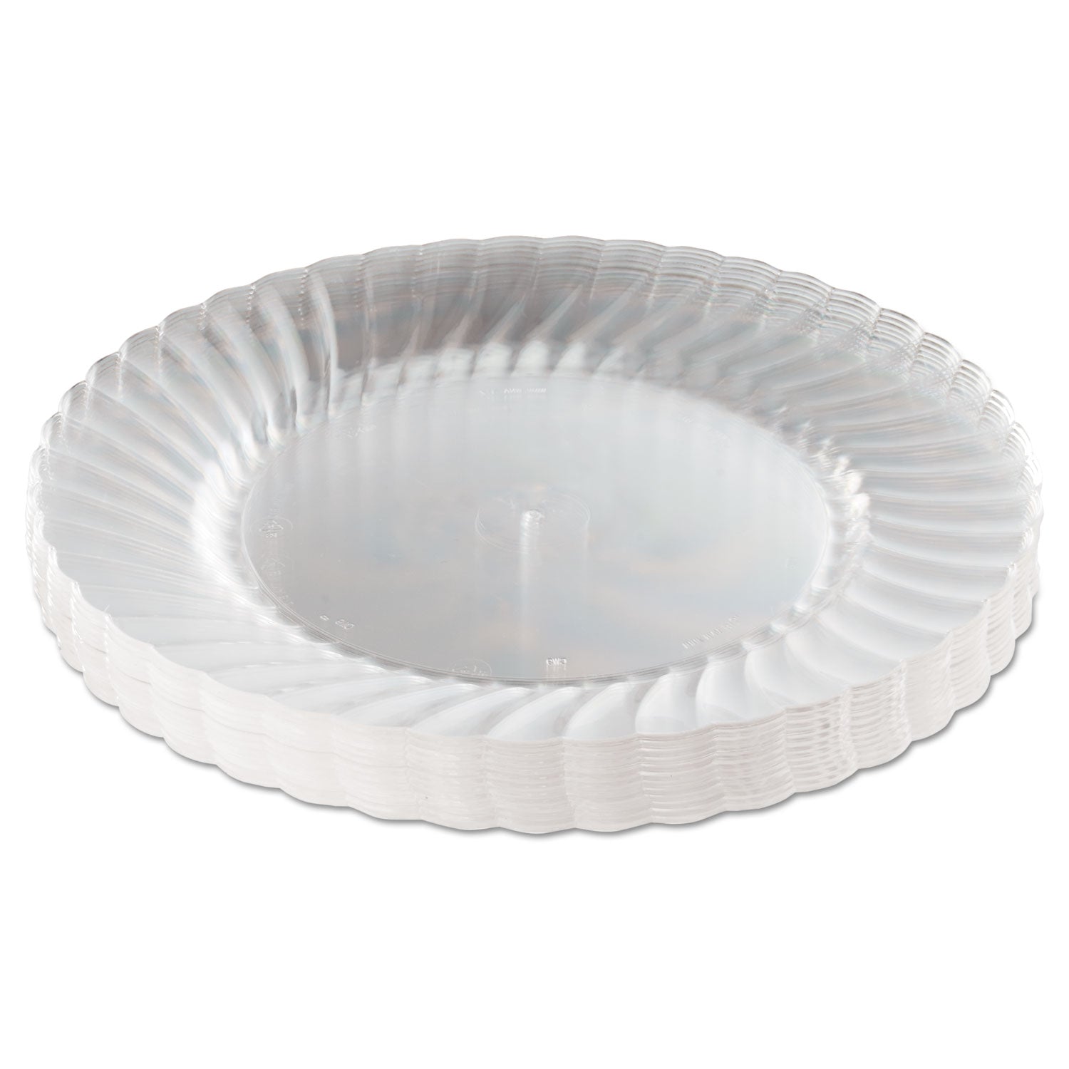 Classicware Plastic Plates | 9" Clear | 12-Pack