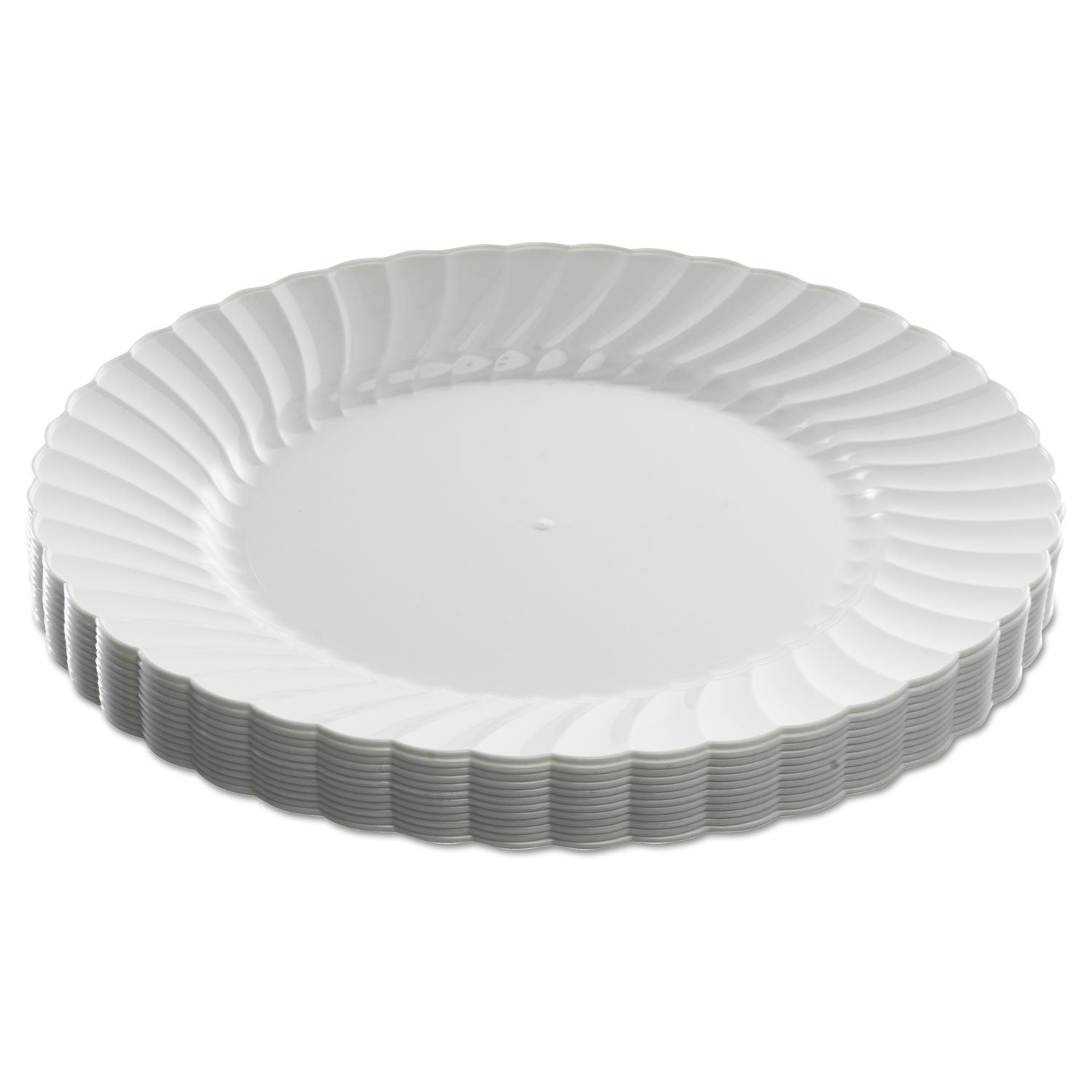 Plastic Dinnerware Plates | 9", White, 12/Pack