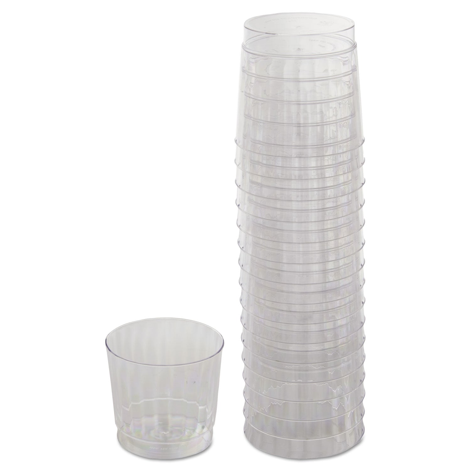 WNA Classicware Tumblers, Rocks Glass, 9 oz, Plastic, Clear, 16/Bag, 15 Bag/Carton