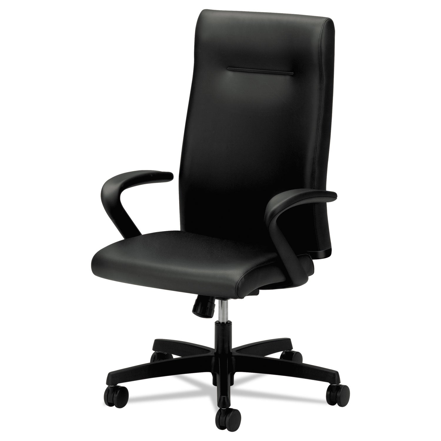 HON® Ignition Series Executive High-Back Chair, Supports Up To 300 Lb, 17.38" To 21.88" Seat Height, Black