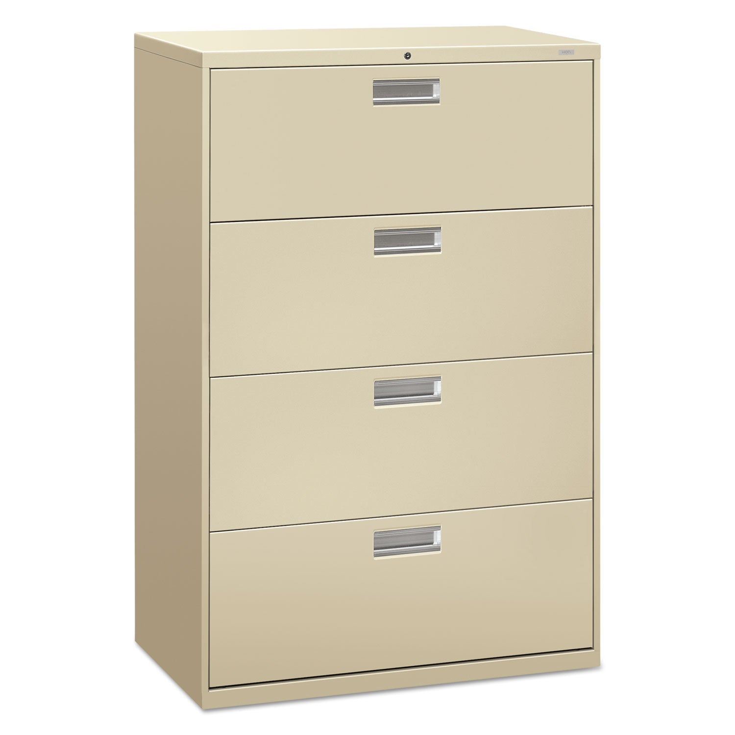 HON® Brigade 600 Series Lateral File, 4 Legal/letter-Size File Drawers, Putty, 36" X 18" X 52.5"