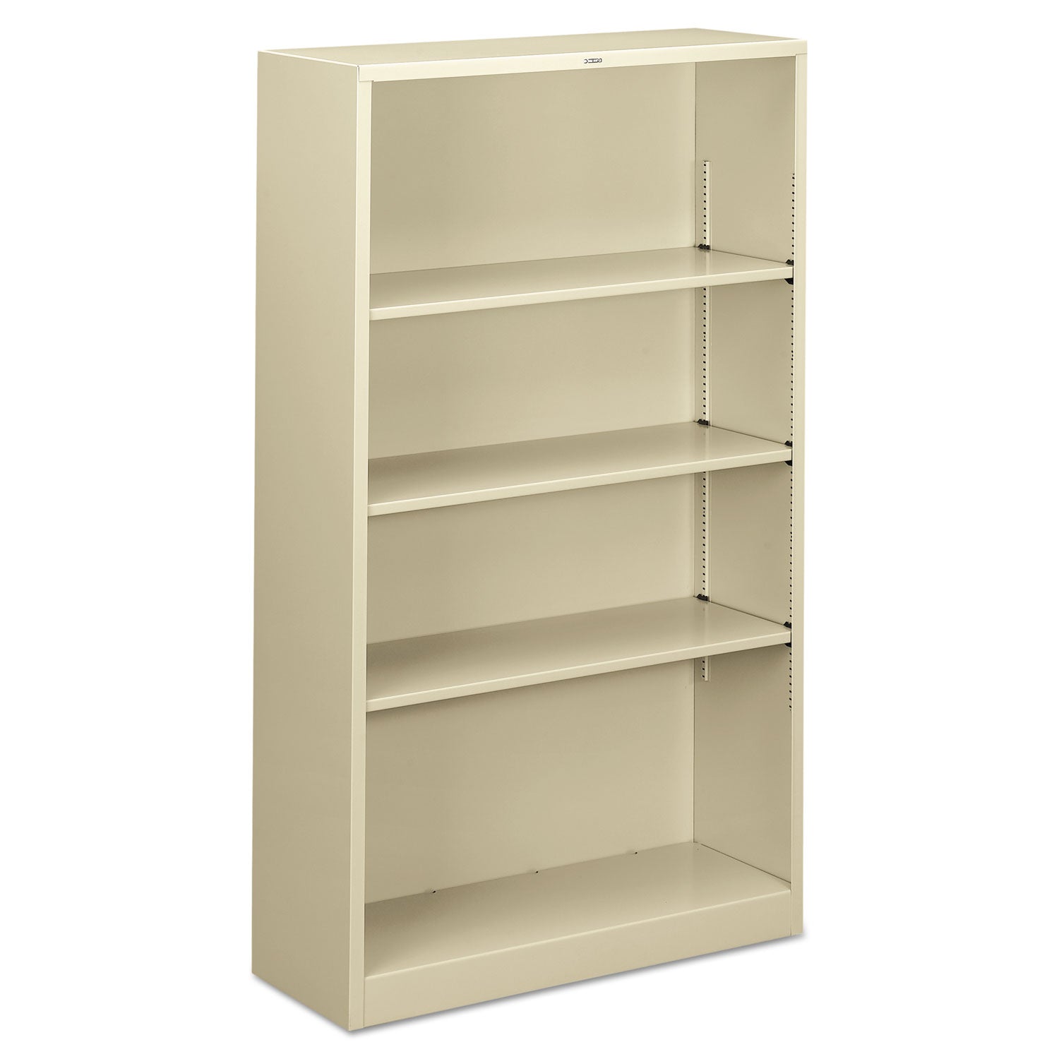 HON® Metal Bookcase | Four-Shelf Putty
