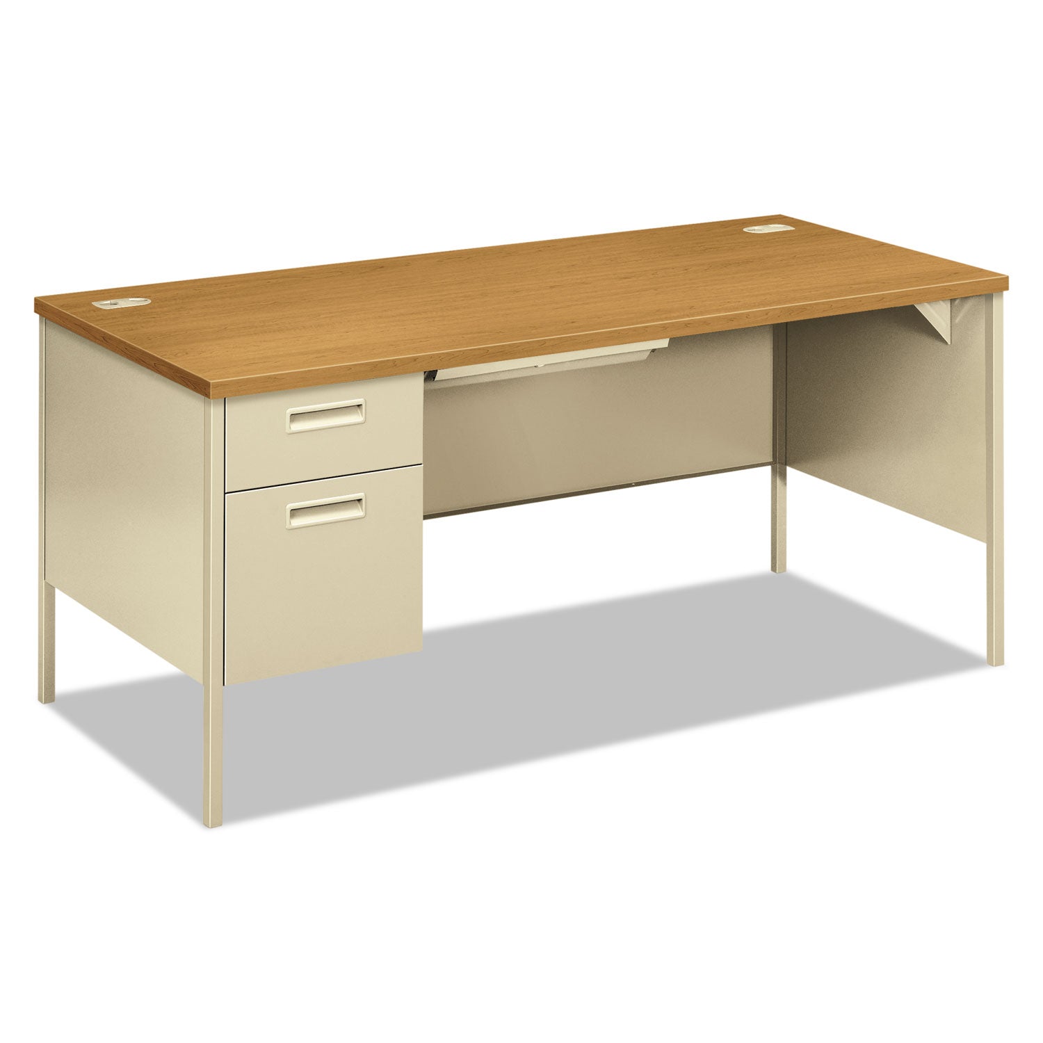 L-Workstation Desk | 66" Harvest/Putty