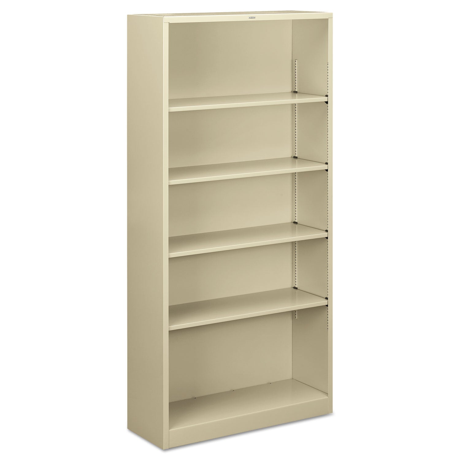 HON® Metal Bookcase | Five-Shelf Putty