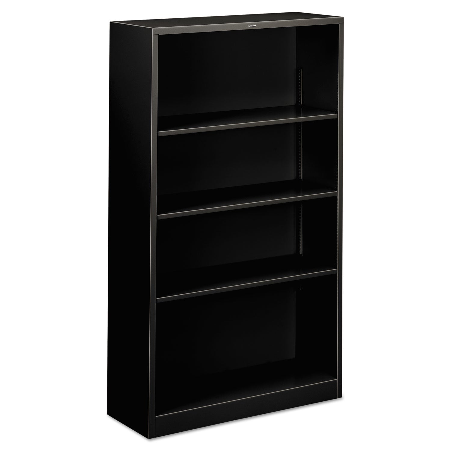 HON Metal Bookcase | Four-Shelf Black