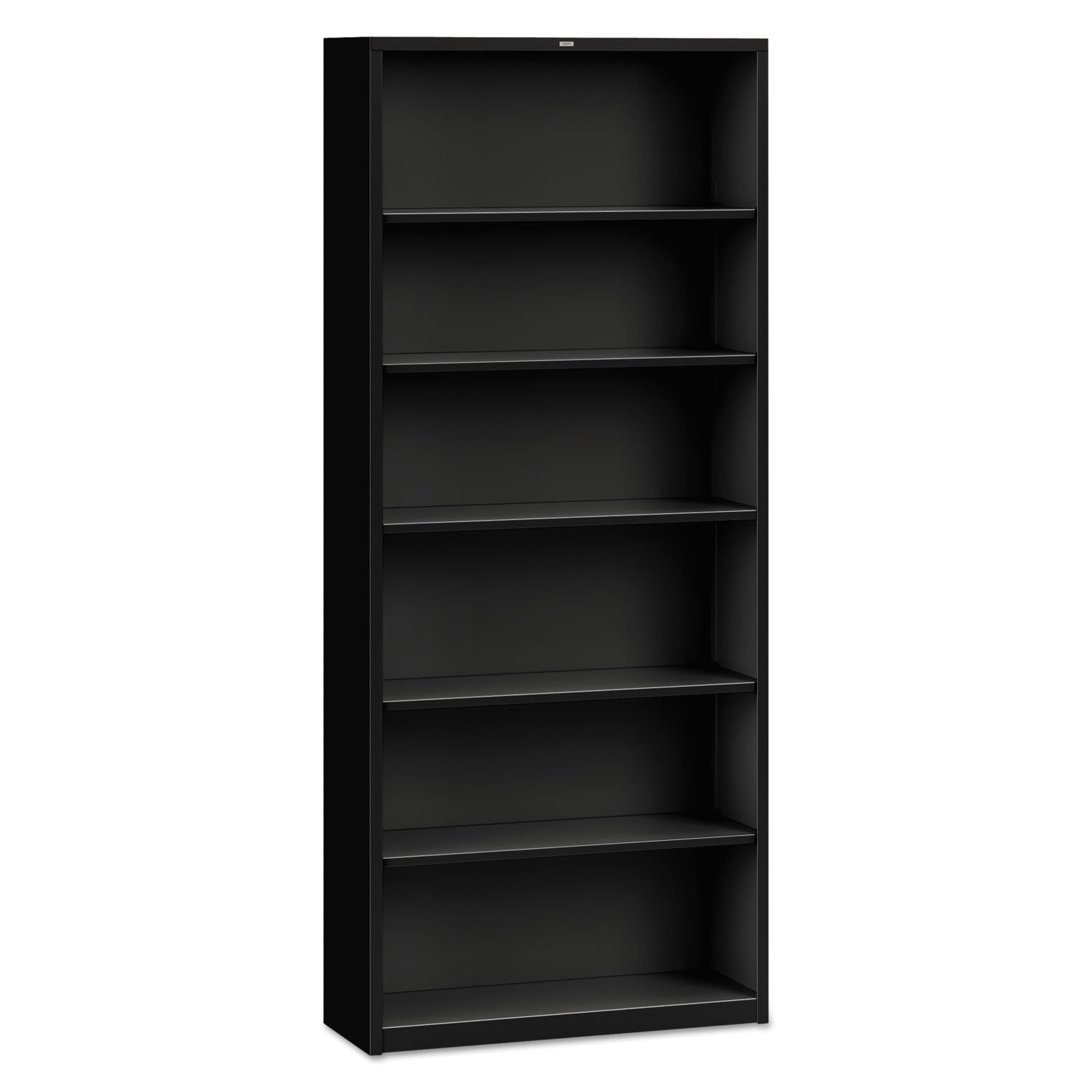 HON® Metal Bookcase | Six-Shelf Black
