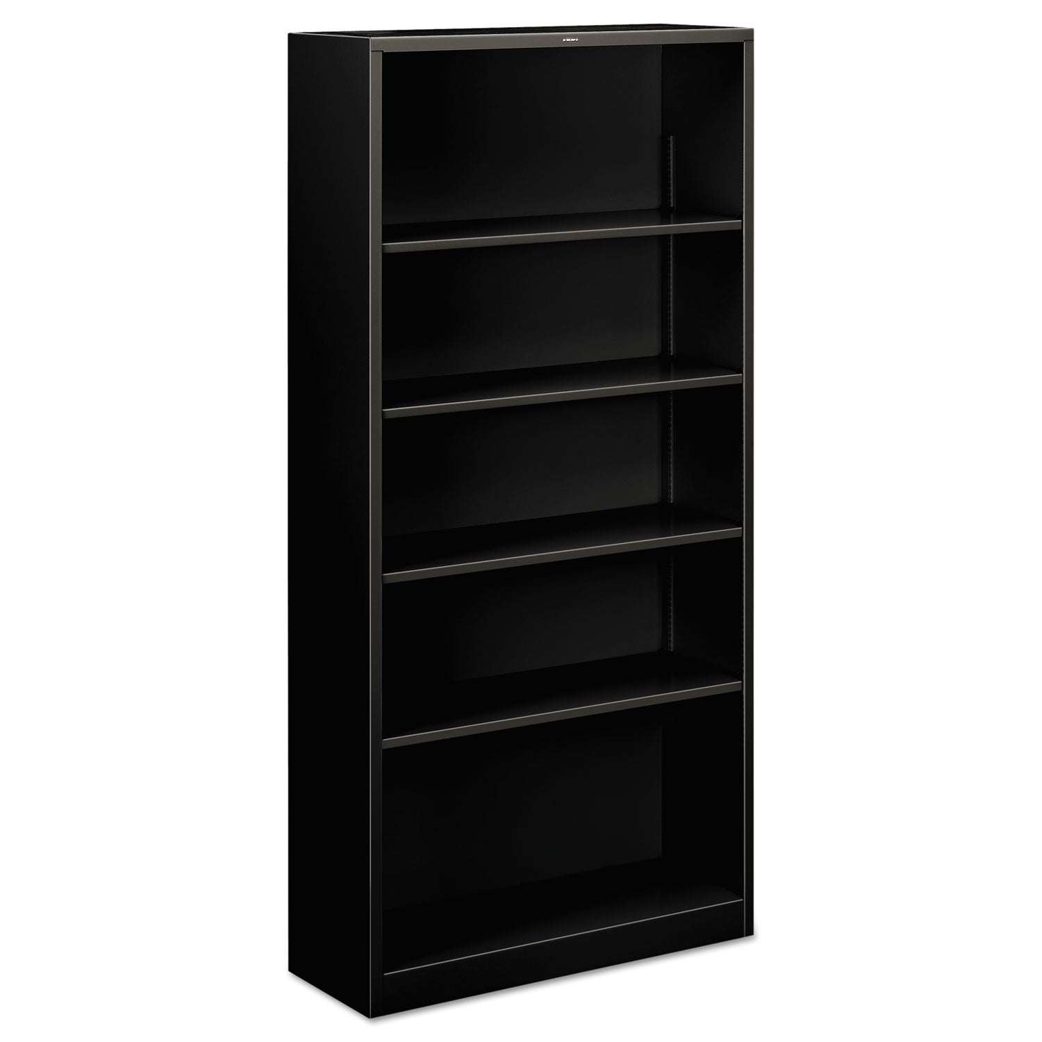 HON® Metal Bookcase | Five-Shelf Black