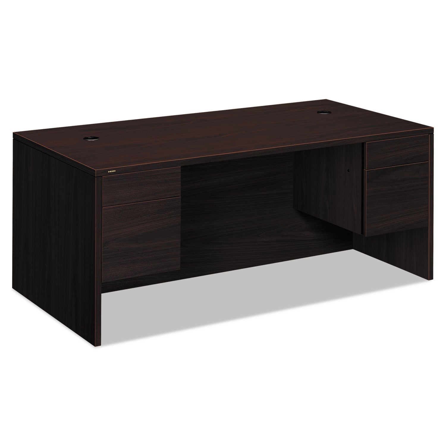 Pedestal Desk | HON® 10500, 72" Mahogany