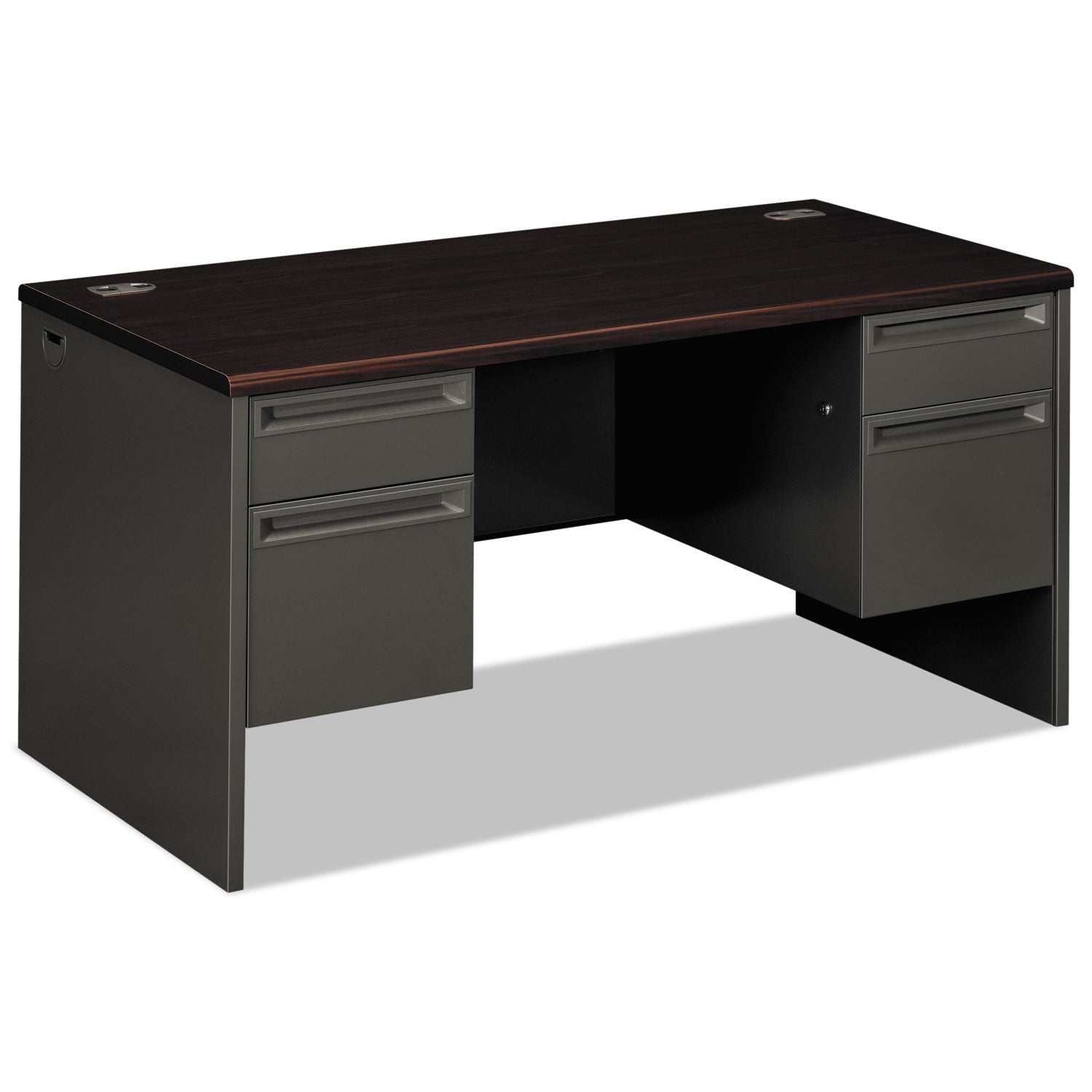 Double Pedestal Desk | HON® 38000, Mahogany