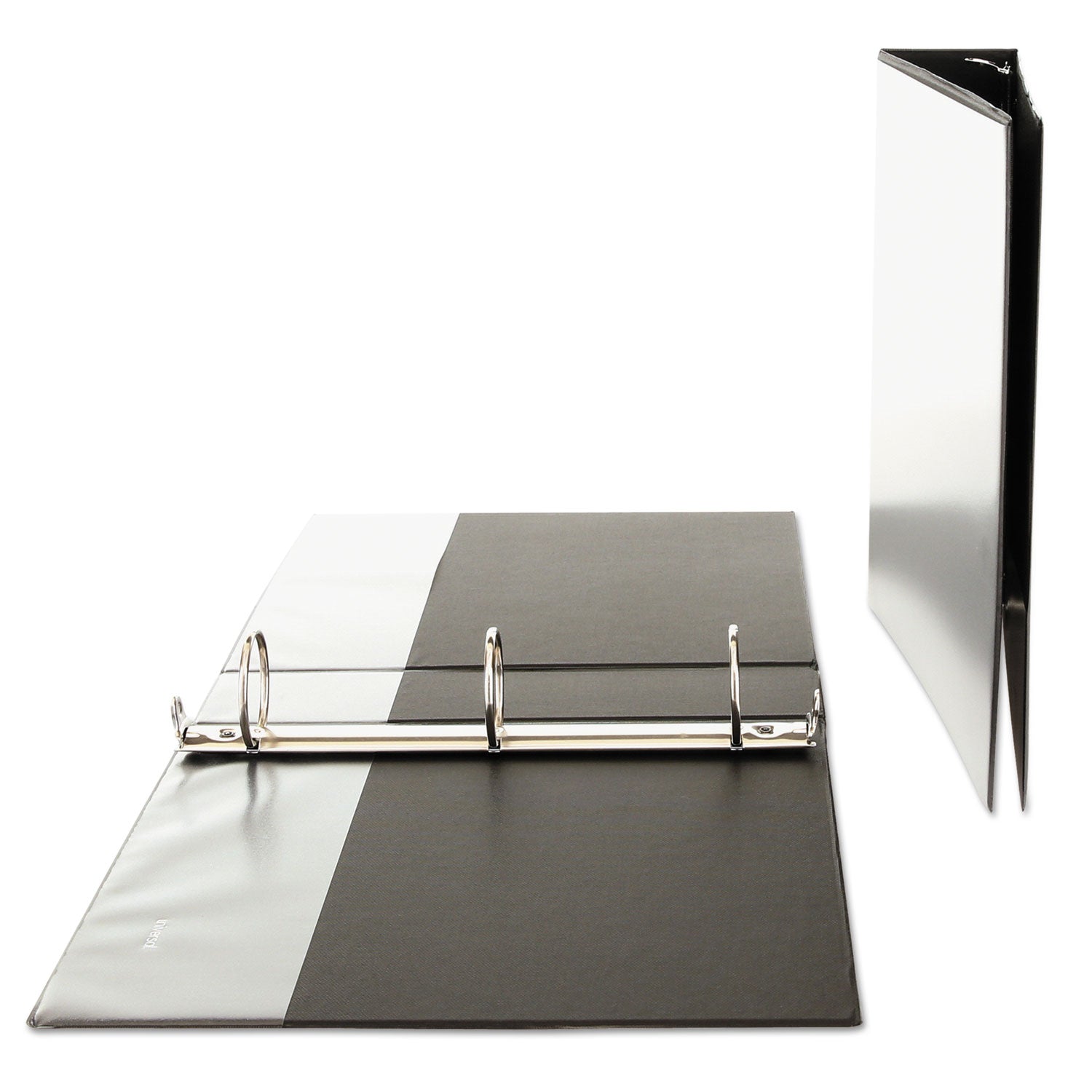 Universal® Economy Round Ring View Binder, 3 Rings, 2" Capacity, 11 X 8.5, Black