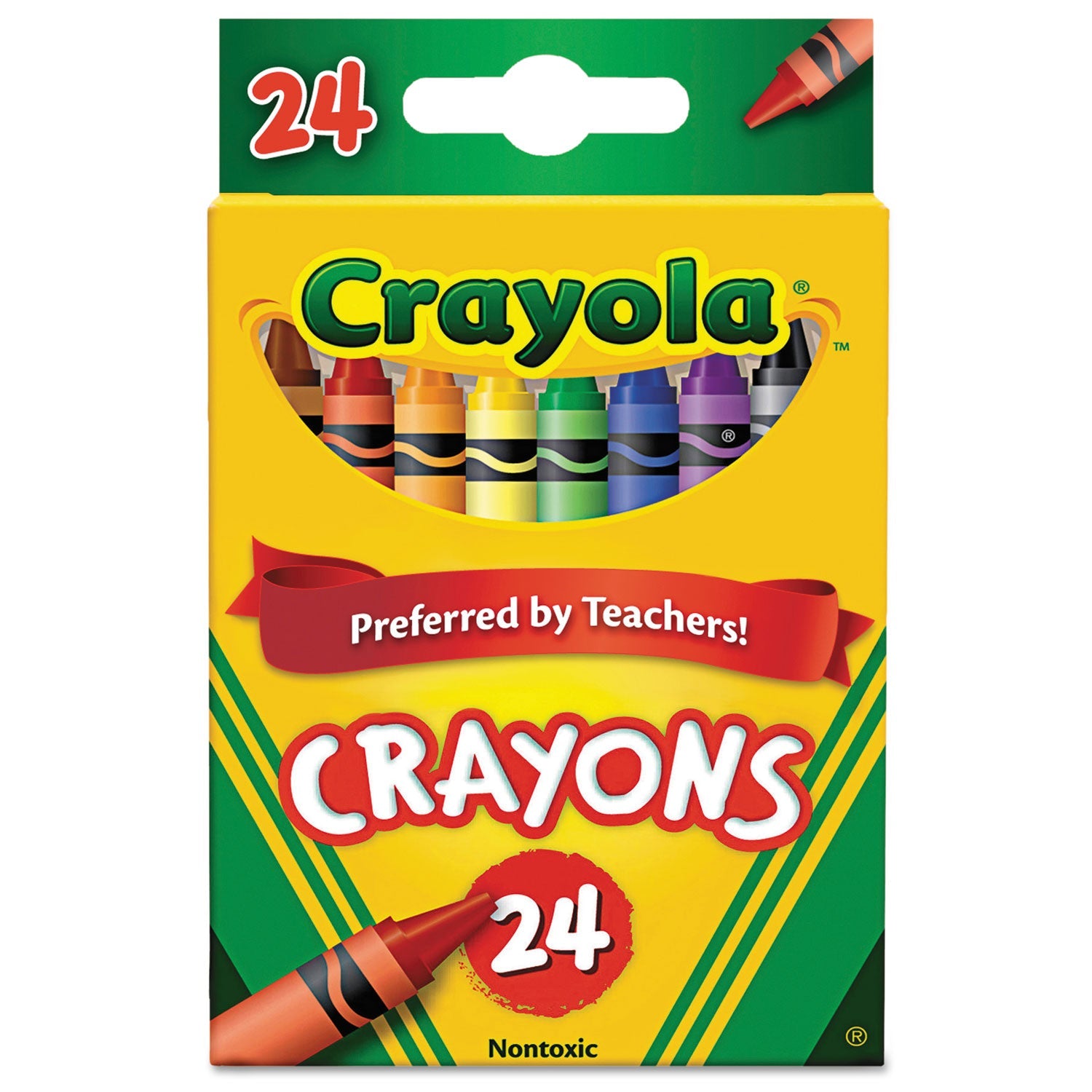 Crayola® Classic Color Crayons, Peggable Retail Pack, 24 Colors/pack