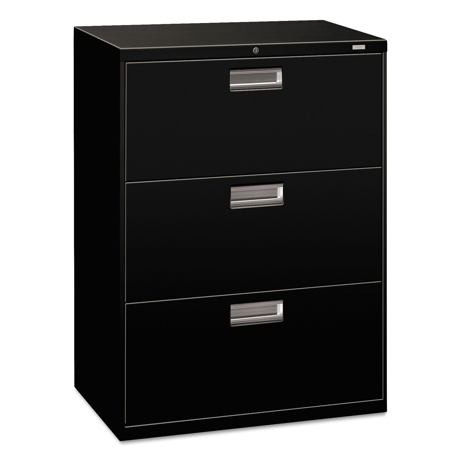 Lateral File Cabinet | HON 3-Drawer, Black