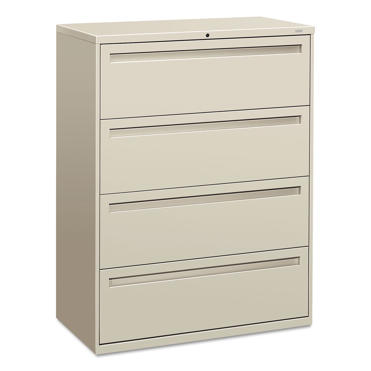 Lateral File Cabinet | HON 4-Drawer, Light Gray