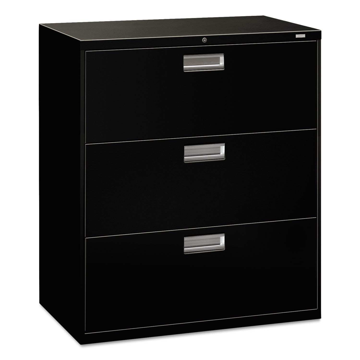 Lateral File Cabinet | HON 3-Drawer, Black