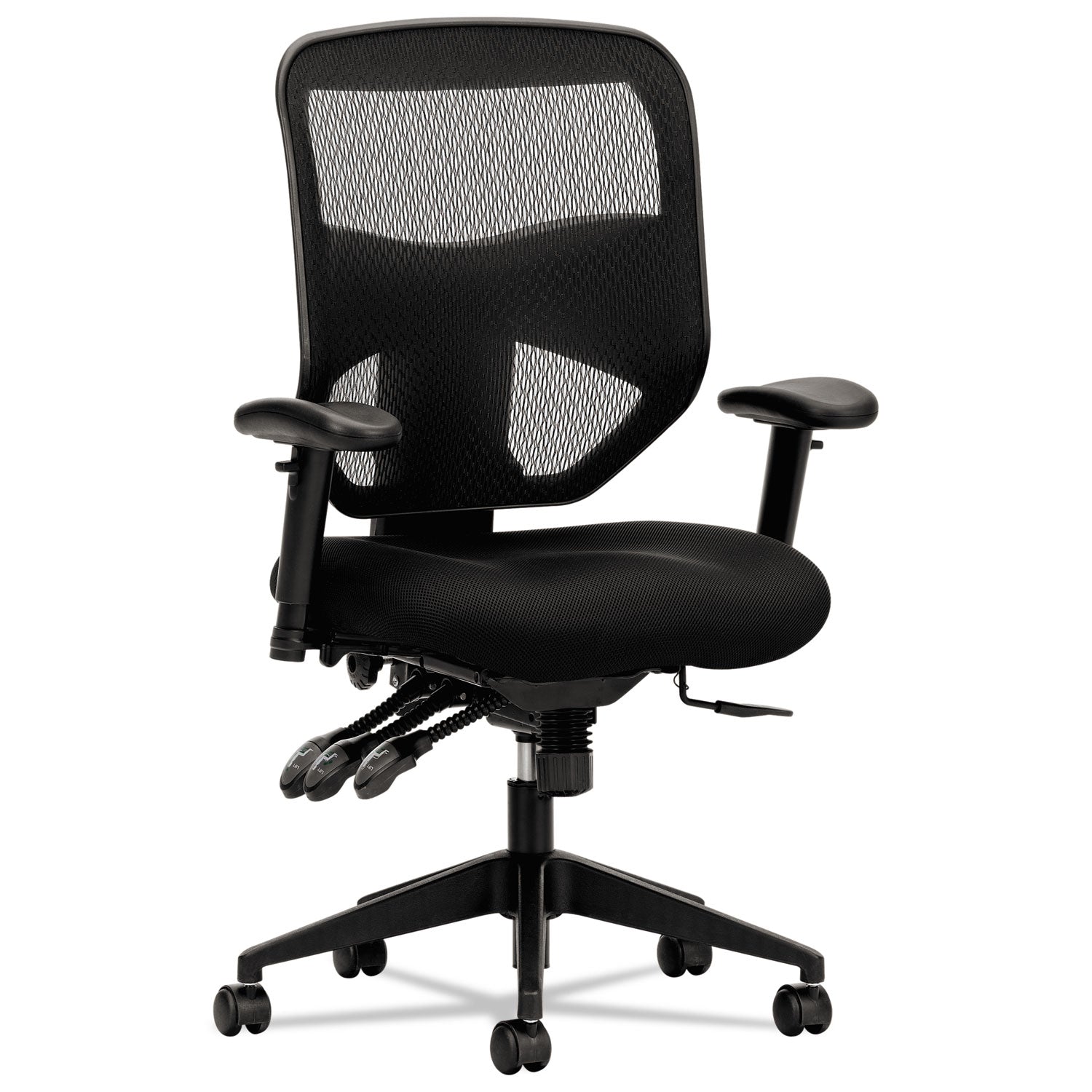 HON® Vl532 Mesh High-Back Task Chair, Supports Up To 250 Lb, 17" To 20.5" Seat Height, Black