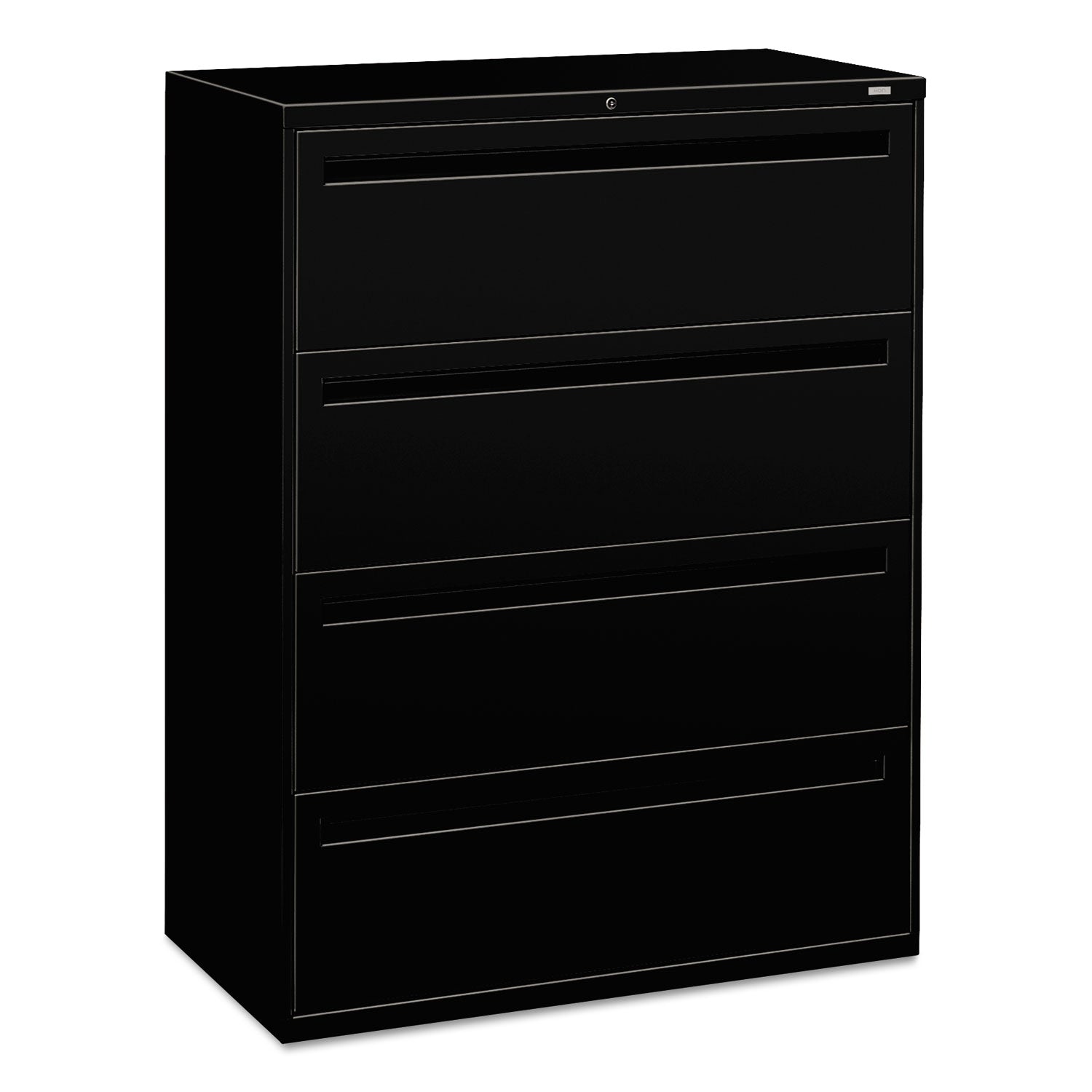 Lateral File Cabinet | HON 4-Drawer, Black, 42"