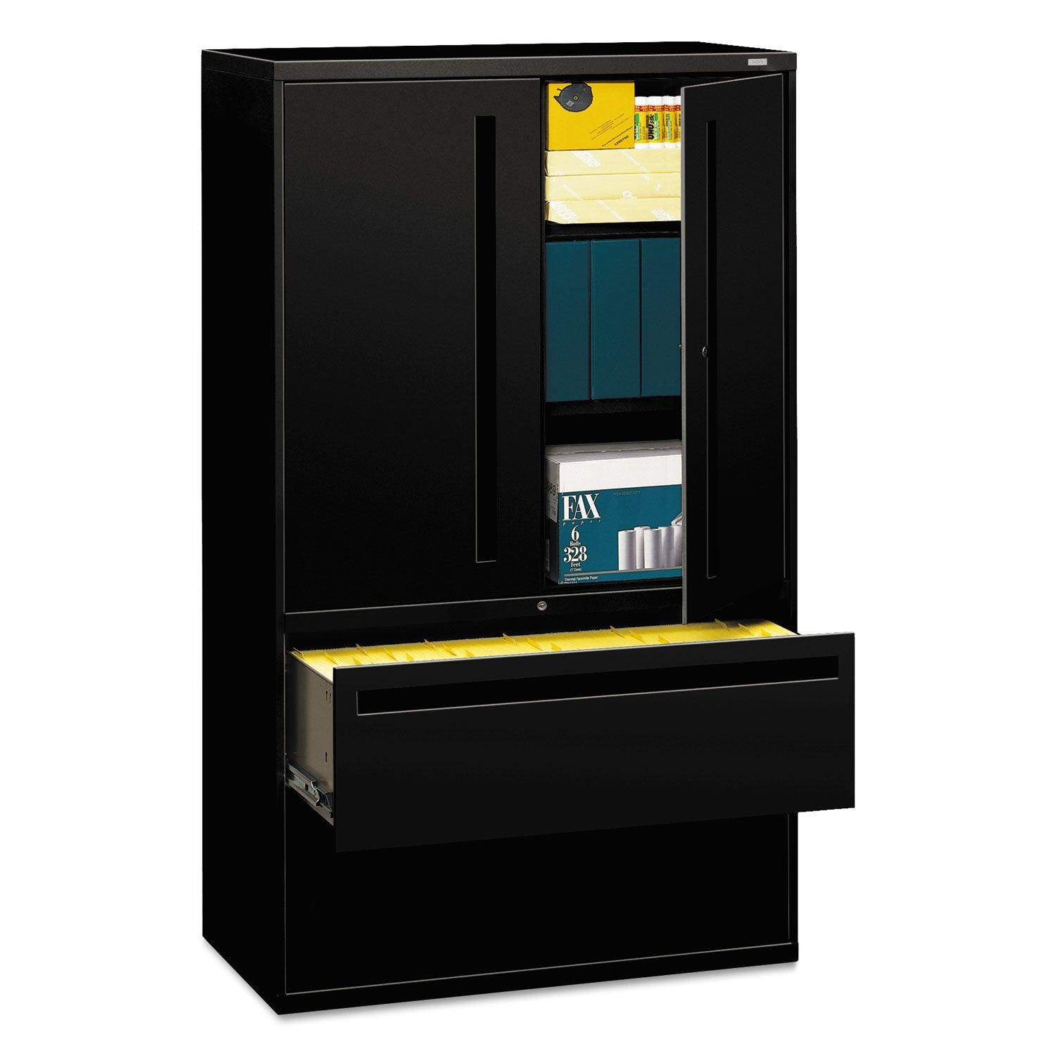 Lateral File with Storage | HON 2-Drawer, Black