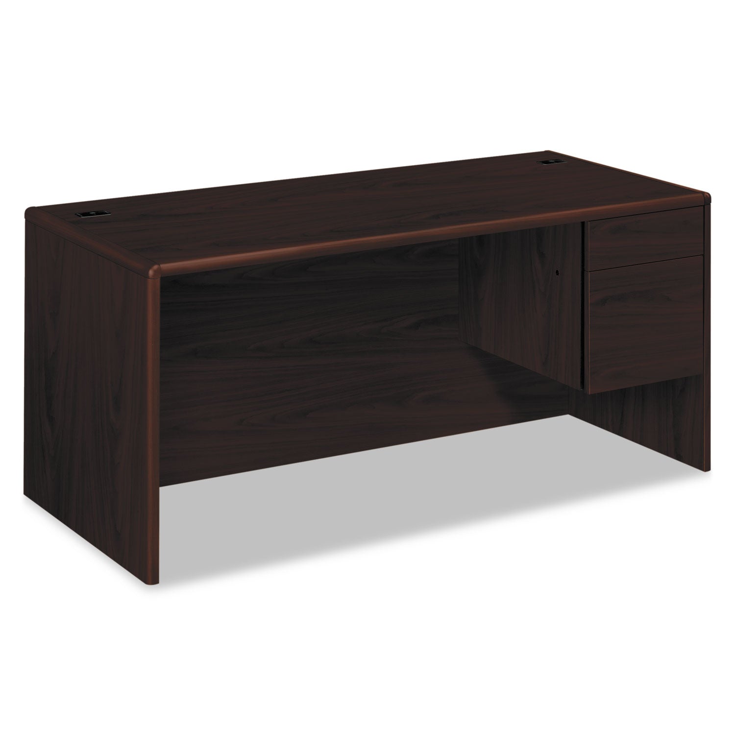 L-Workstation Desk | HON 10700 Series, Mahogany