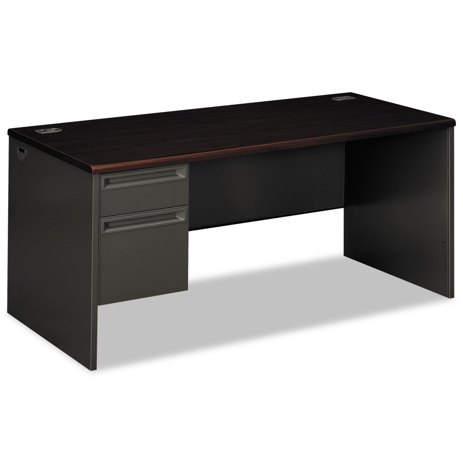 Left Pedestal Desk | HON 38000, 66"x30" Mahogany
