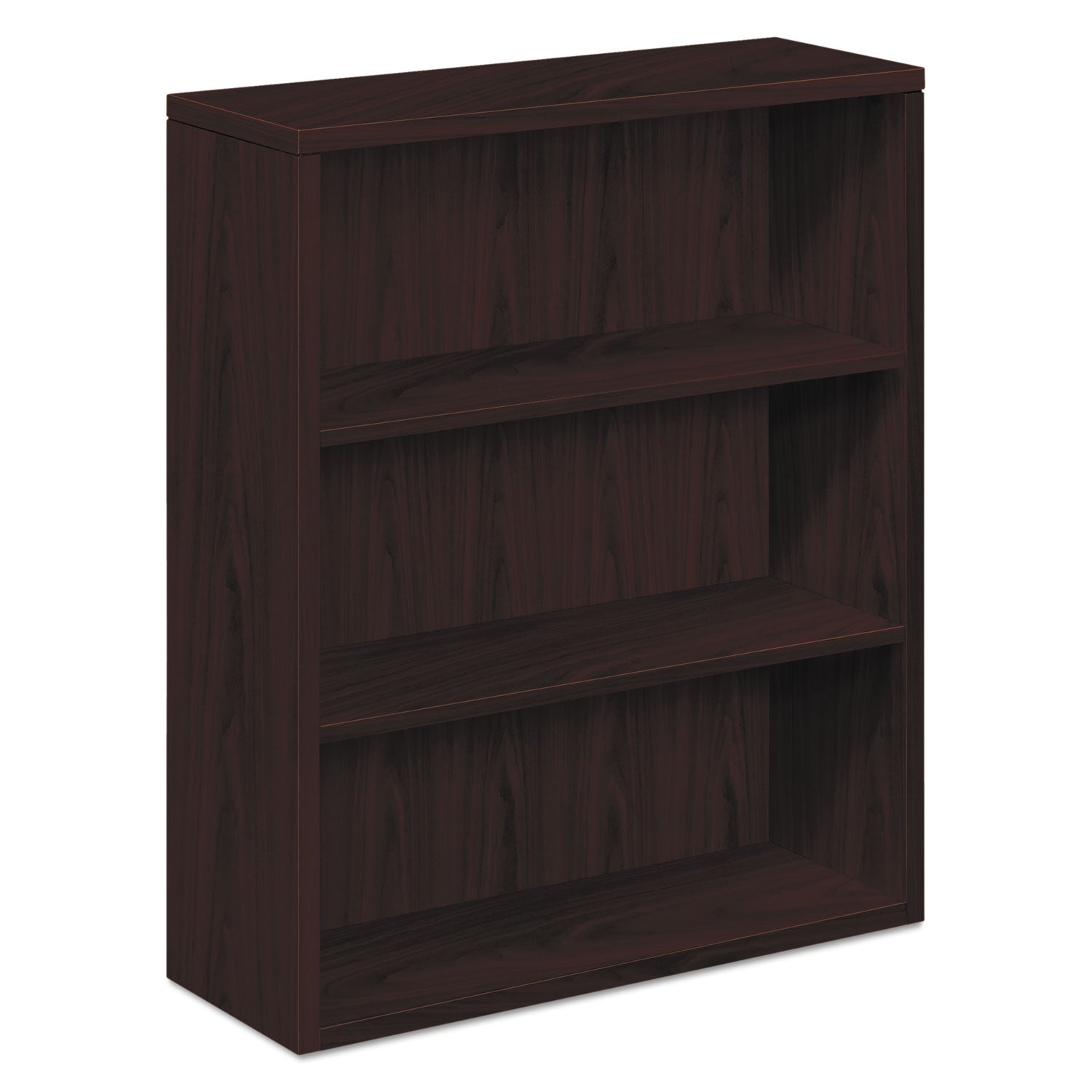 Laminate Bookcase | HON 10500, 3-Shelf, Mahogany