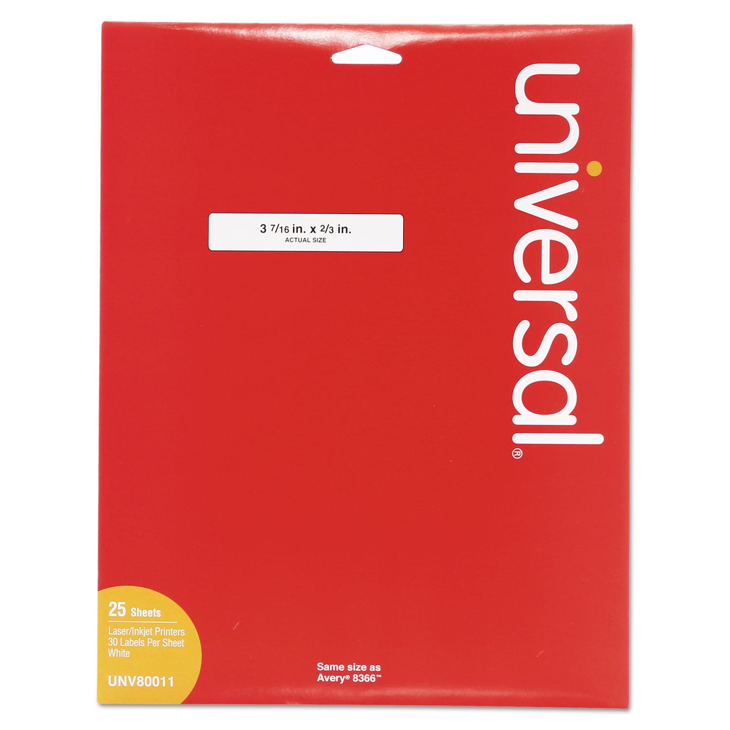 Permanent File Folder Labels | 0.66x3.44, 750/Box