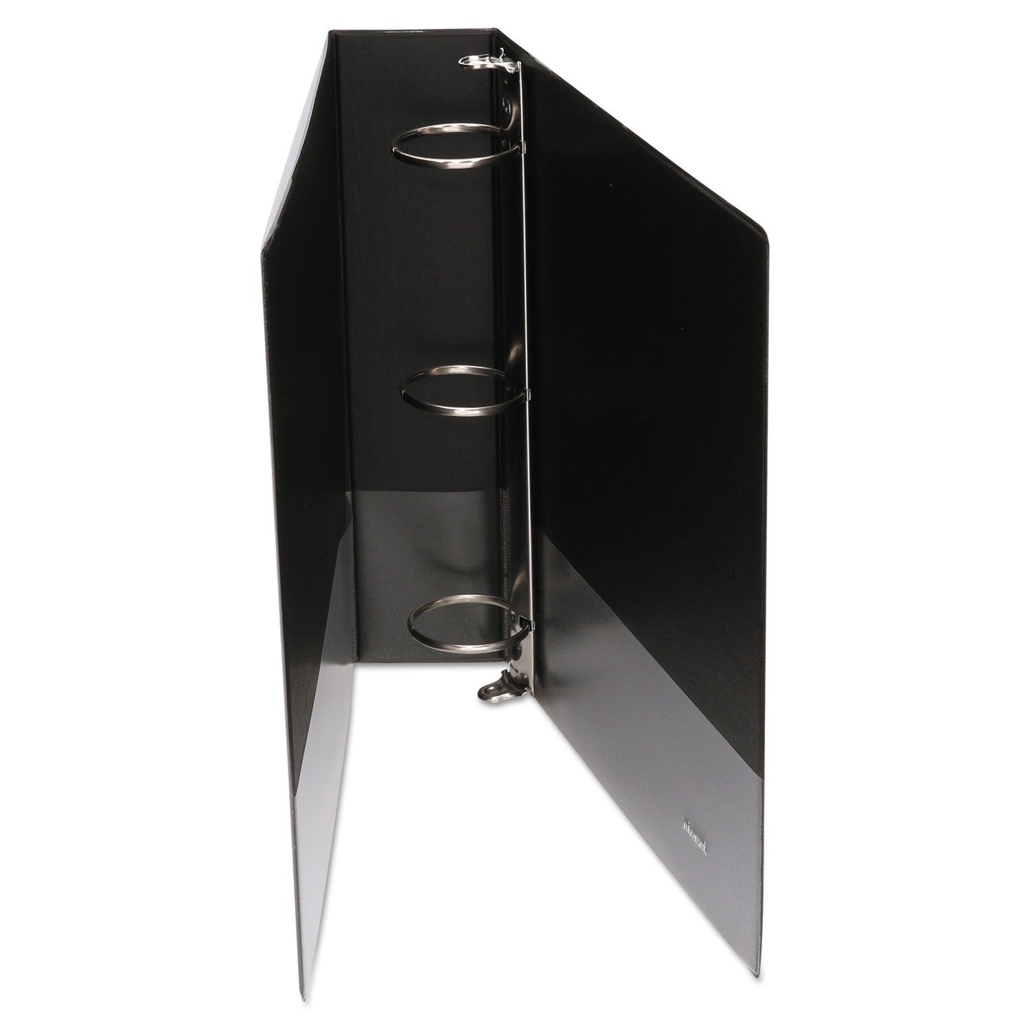 Universal® Economy Round Ring View Binder, 3 Rings, 2" Capacity, 11 X 8.5, Black