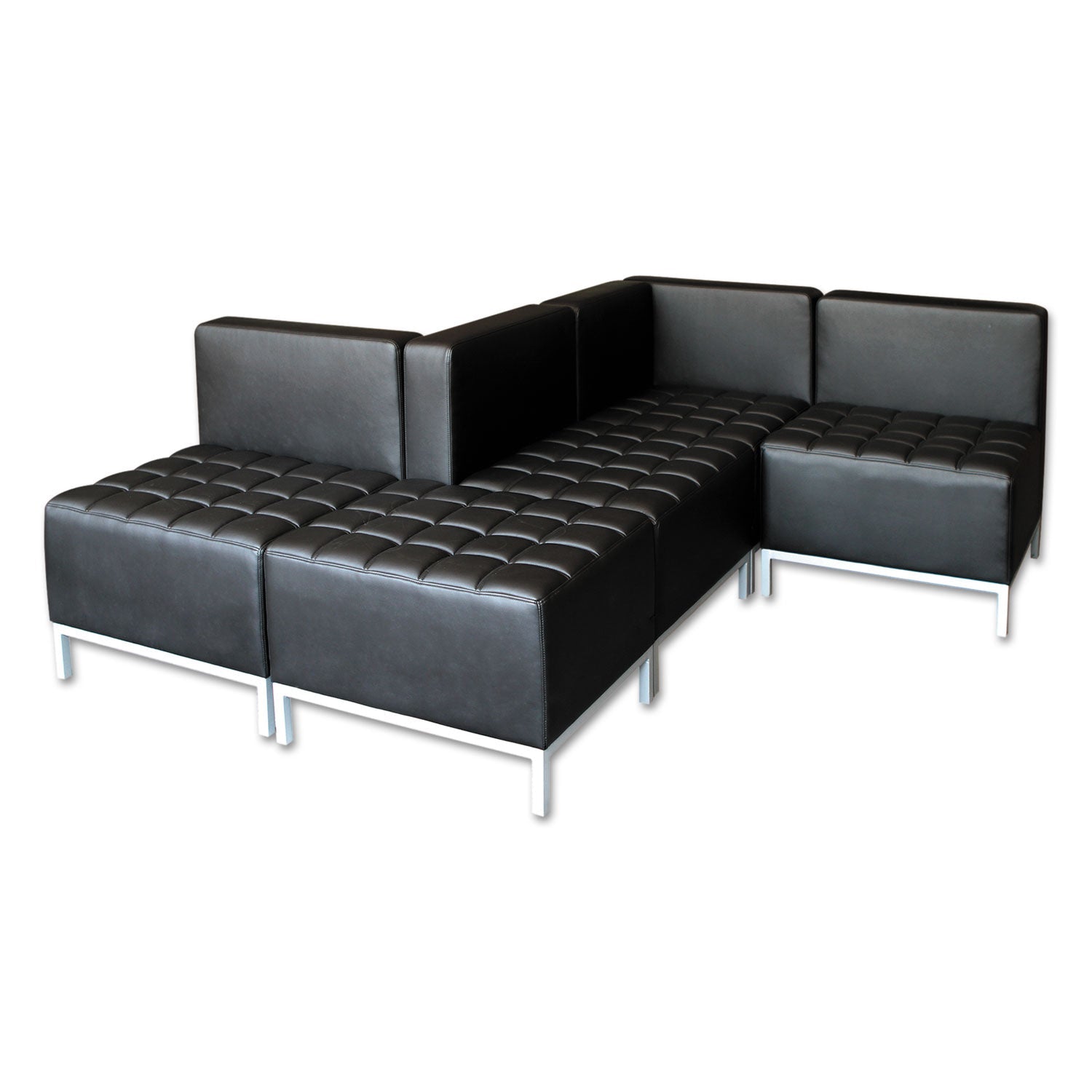 Alera® Alera QUB Series Corner Sectional, 26.38" x 26.38" x 30.5", Black