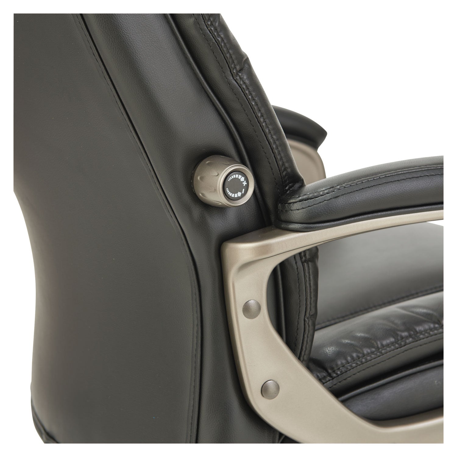 Alera® Alera Veon Series Executive High-Back Bonded Leather Chair, Supports Up To 275 Lb, Black Seat/back, Graphite Base