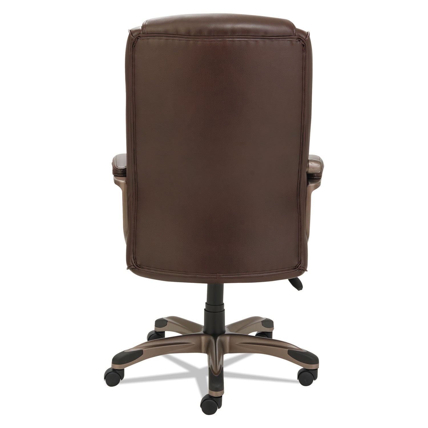 Alera® Alera Veon Series Executive High-Back Bonded Leather Chair, Supports Up To 275 Lb, Brown Seat/back, Bronze Base